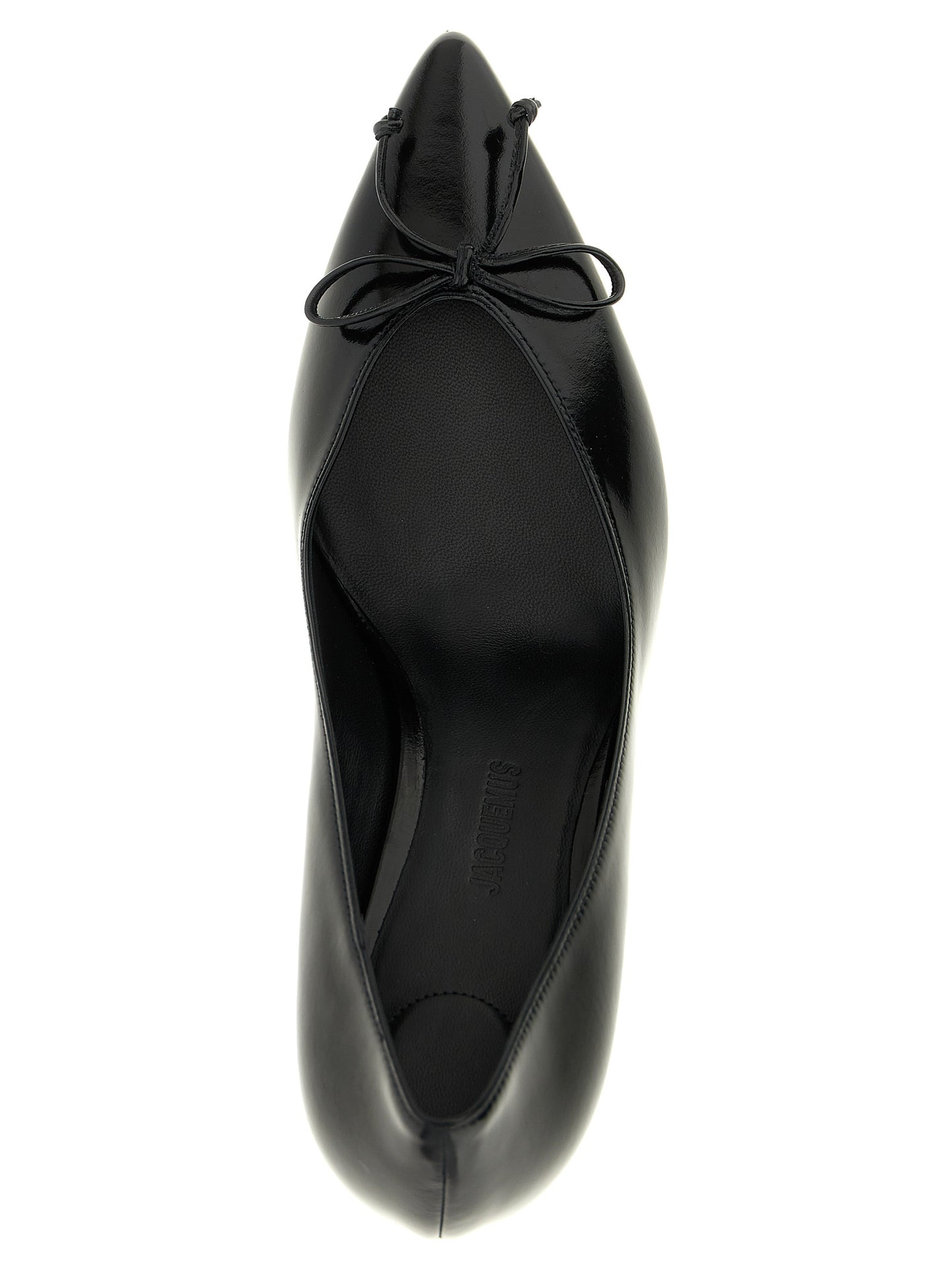 High-Heel Pumps Heels by Jacquemus for women in cowhide leather black features a effortless chic silhouette, showcasing the Women's Cowhide Leather High-Heel Pumps Heels design with a effortless chic high-heel and pointed toe style for a effortless chic finish.