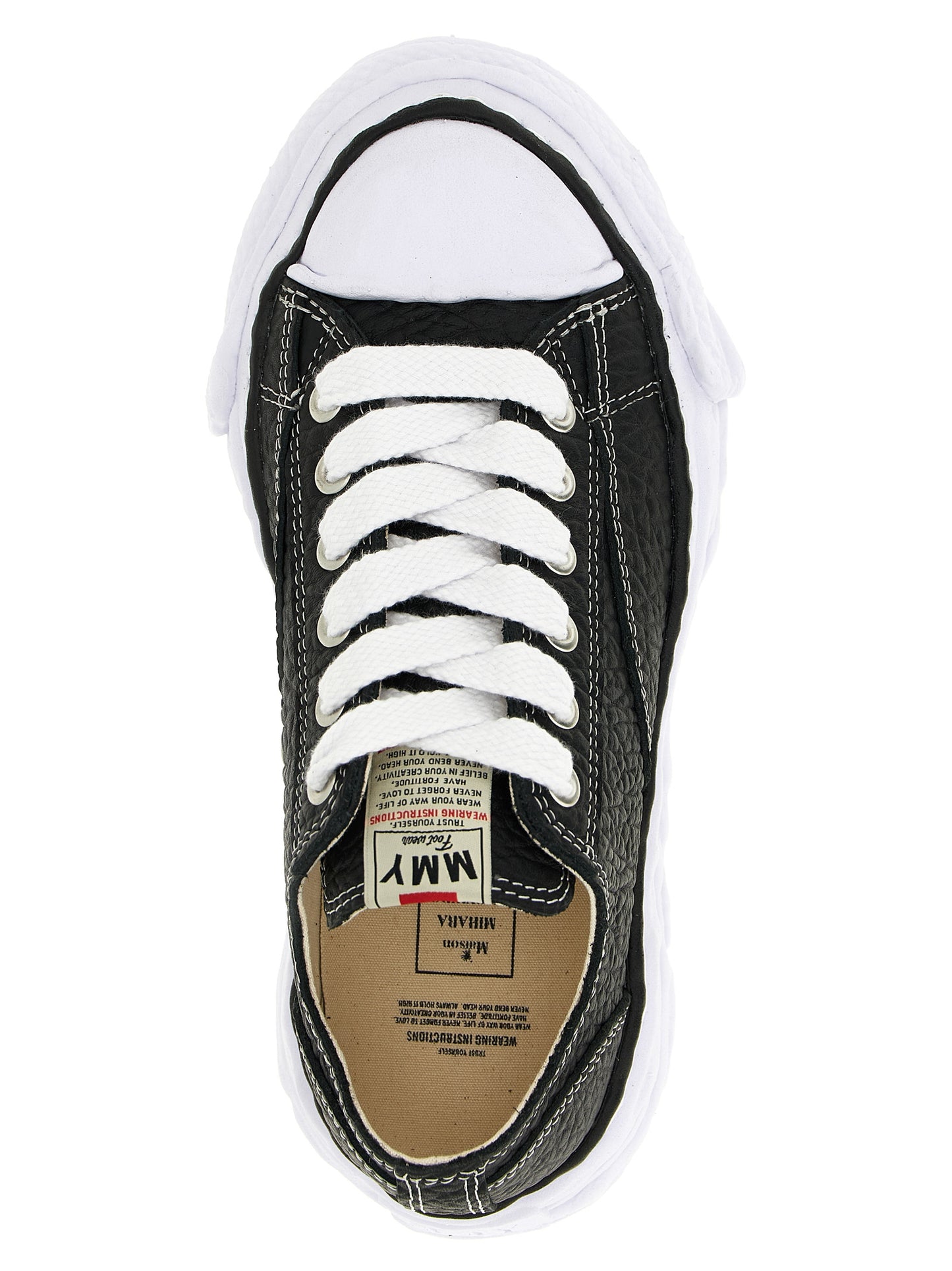 Sneakers by Maison Mihara Yasuhiro for men in cowhide leather bicolour, black & white presents a impeccable silhouette as Men's Fashion Cowhide Leather Sneakers, expertly defined by a impeccable fashion style for a impeccable, high-fashion look.