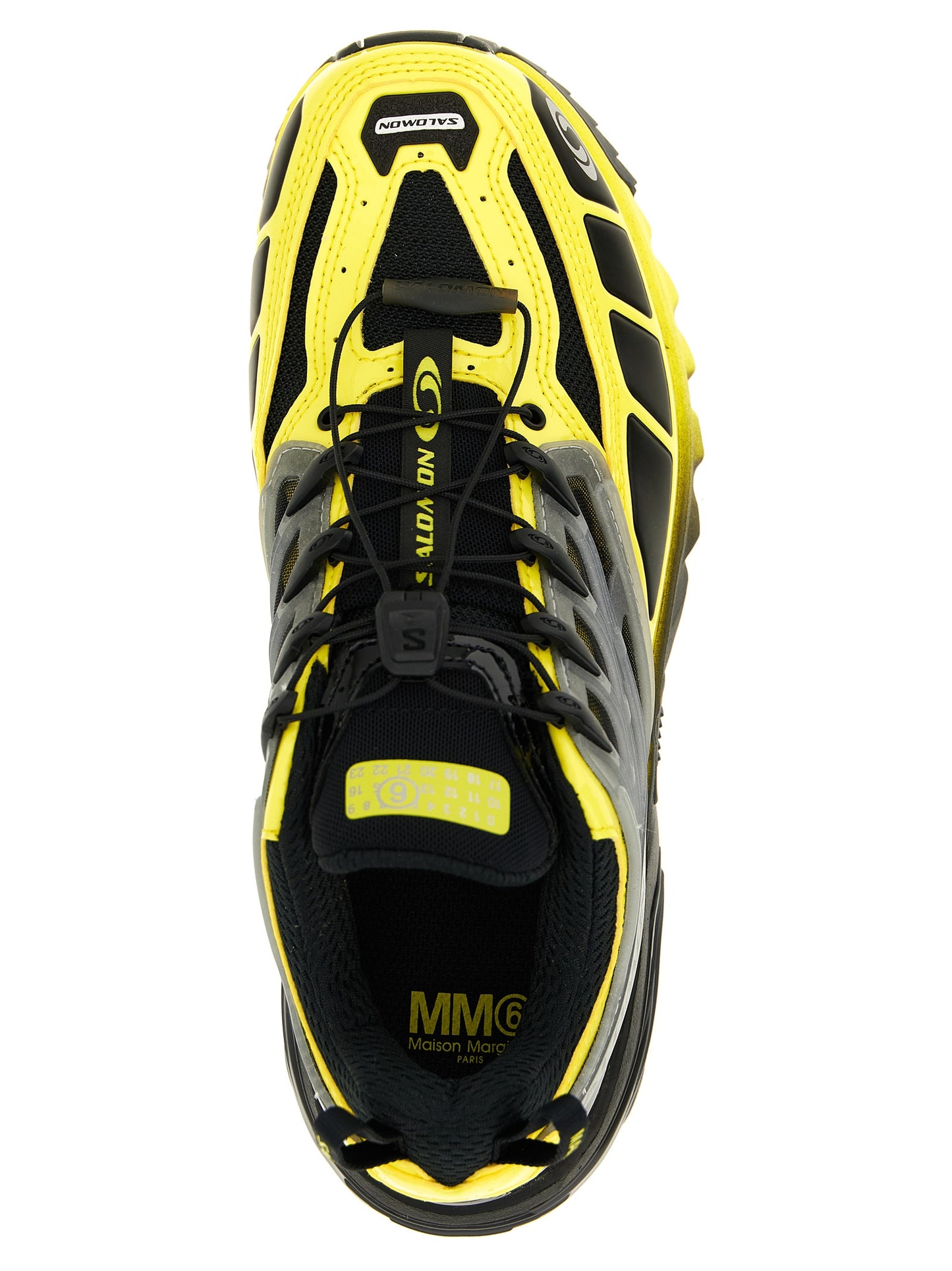 Athletic Sneakers by MM6 Maison Margiela for men in nylon & mesh bicolour & yellow features an timeless silhouette from the Men's Athletic Nylon & Mesh Sneakers collection, showcasing a timeless athletic style for a timeless look.