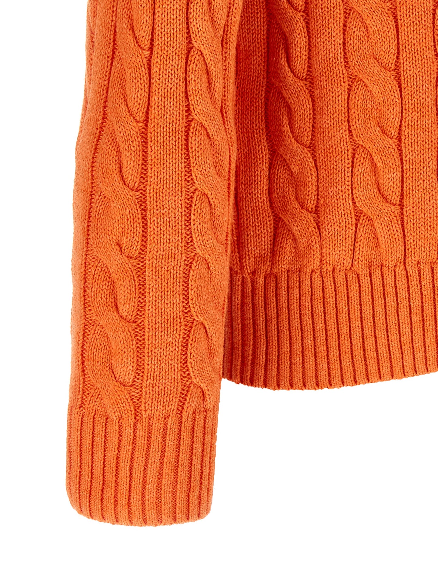 Cardigan by Polo Ralph Lauren for men in cotton orange features an impeccable silhouette, showcasing a sophisticated and detail for a truly impeccable finish.