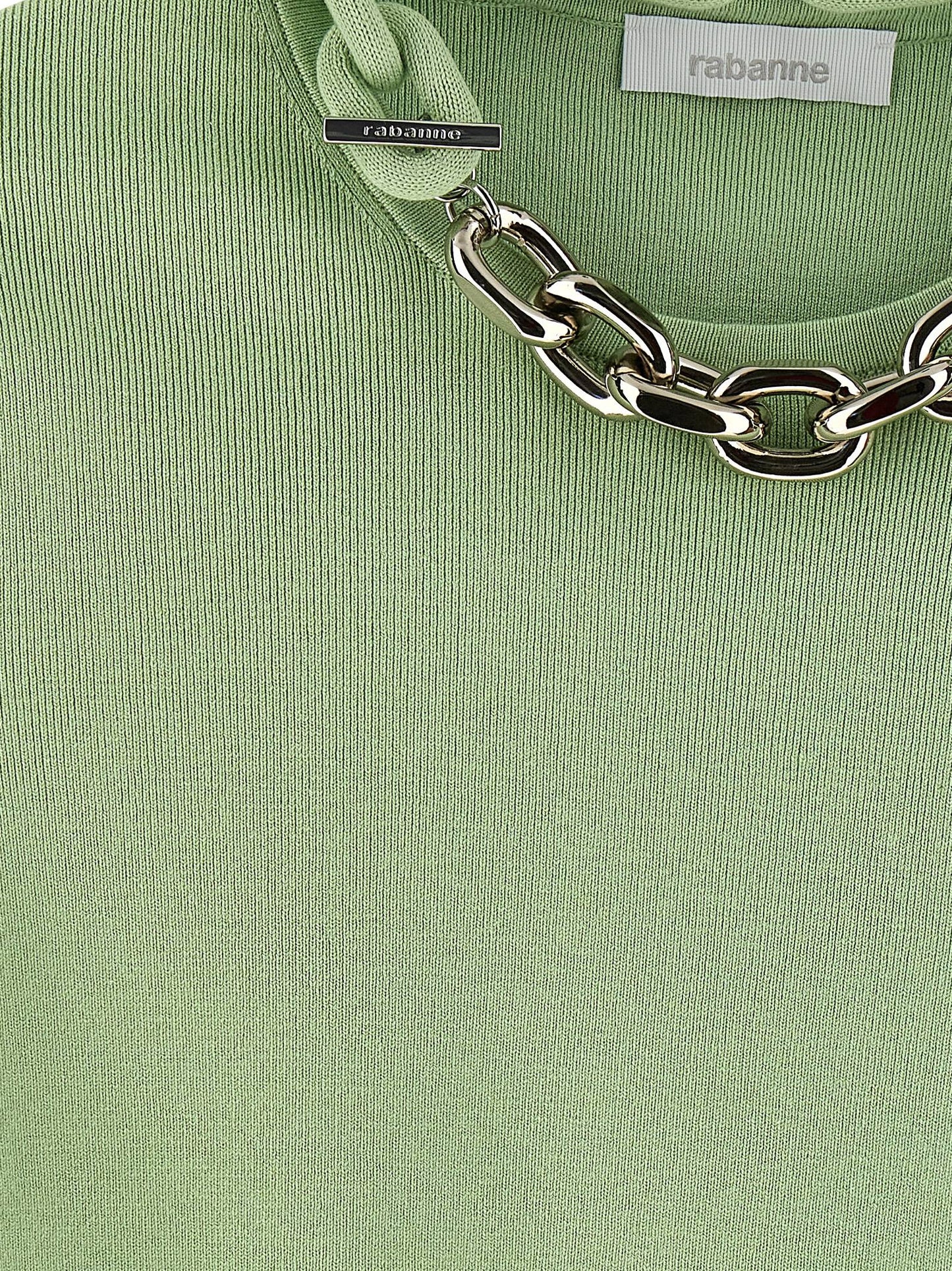 T-Shirt by Paco Rabanne for women in stretch cotton bicolour & green features an on trend silhouette, perfectly showcasing a on trend and for an elevated aesthetic.