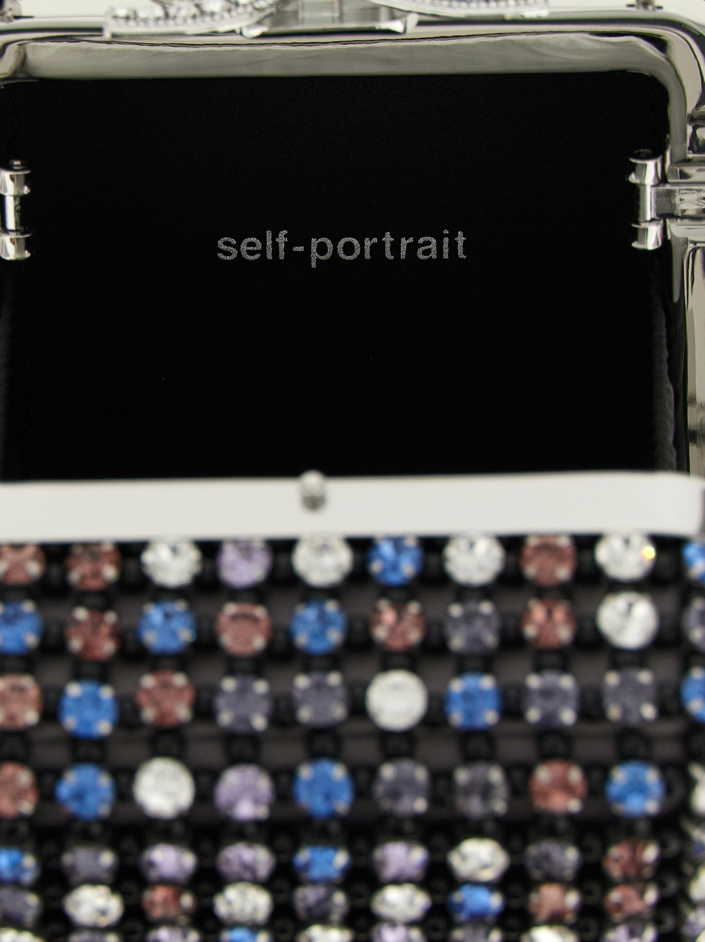 Handbag by Self-Portrait for women in crocodile skin leather multicolor features a ornamental silhouette, showcasing a secure , ample , and ornamental shoulder-strap & handle for a sophisticated look.