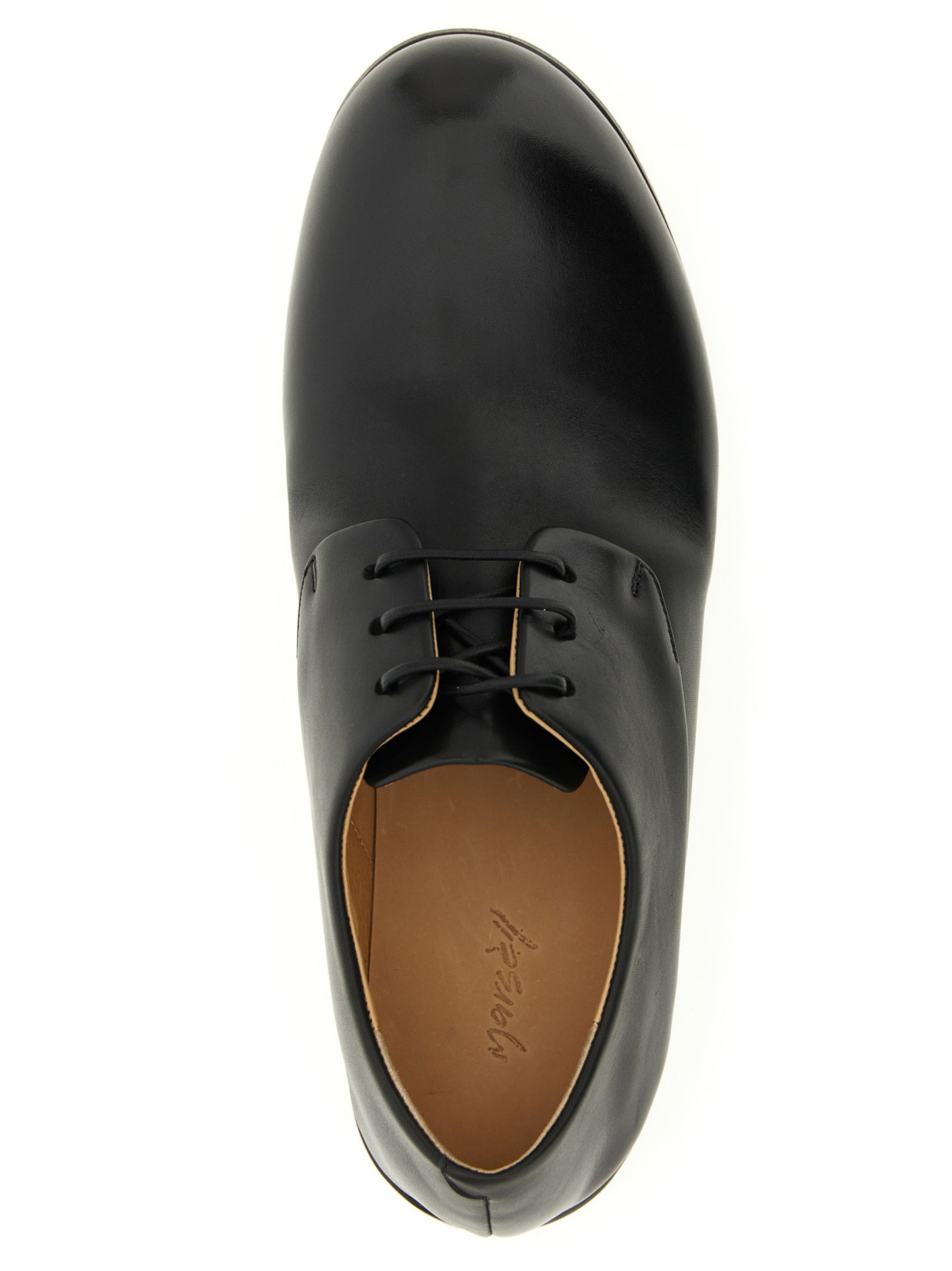 Derby Shoes by Marsell for men in bos taurus calfskin leather black showcases a impeccable silhouette as Men's Bos Taurus Calfskin Leather Derby Shoes, artfully designed with a impeccable and refined for a impeccable finish.
