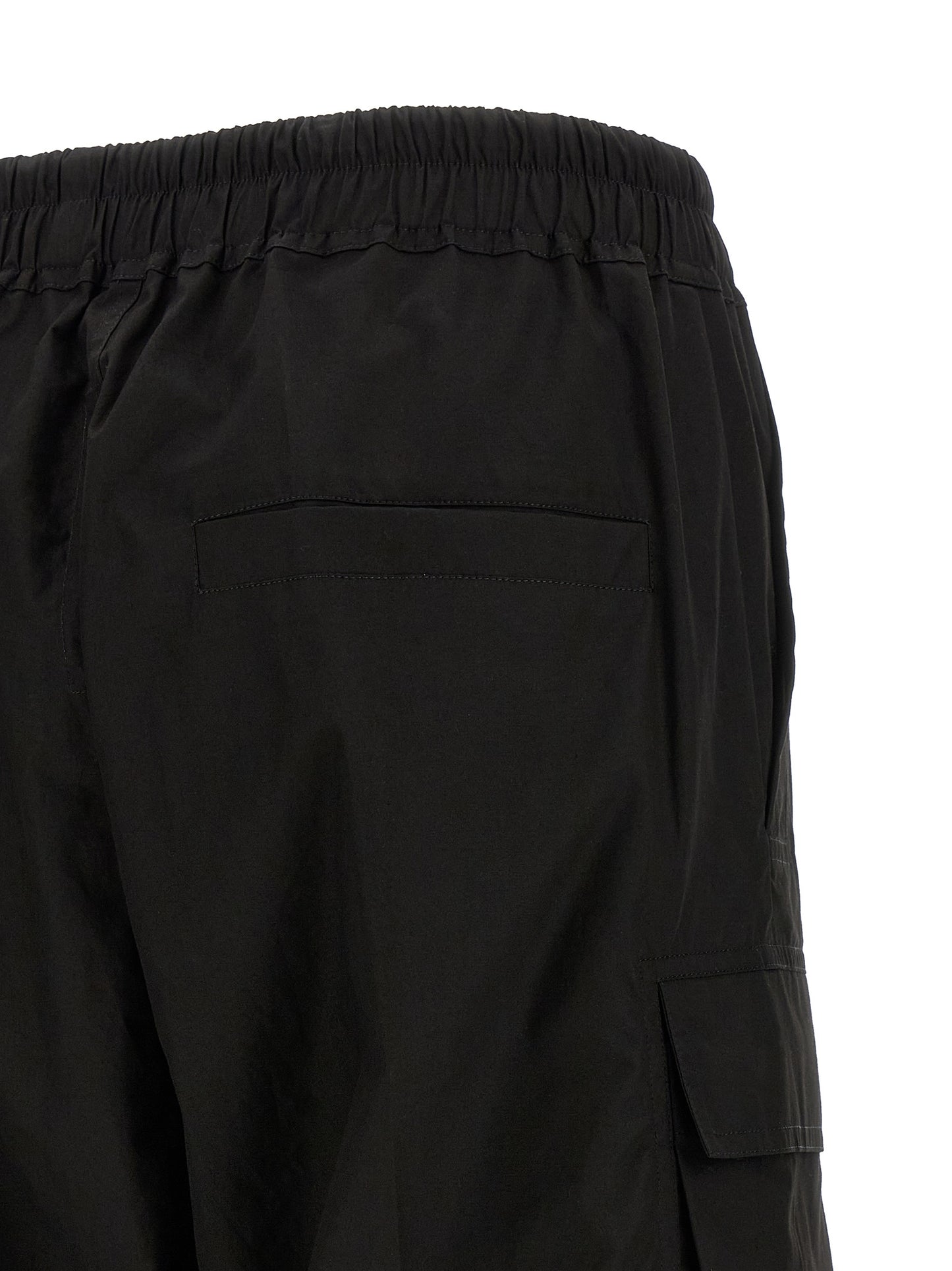 Cargo Pants by Rick Owens for women in cotton black features an urban chic wide with a and long, creating a urban chic aesthetic for "Moon Behind the Hill".