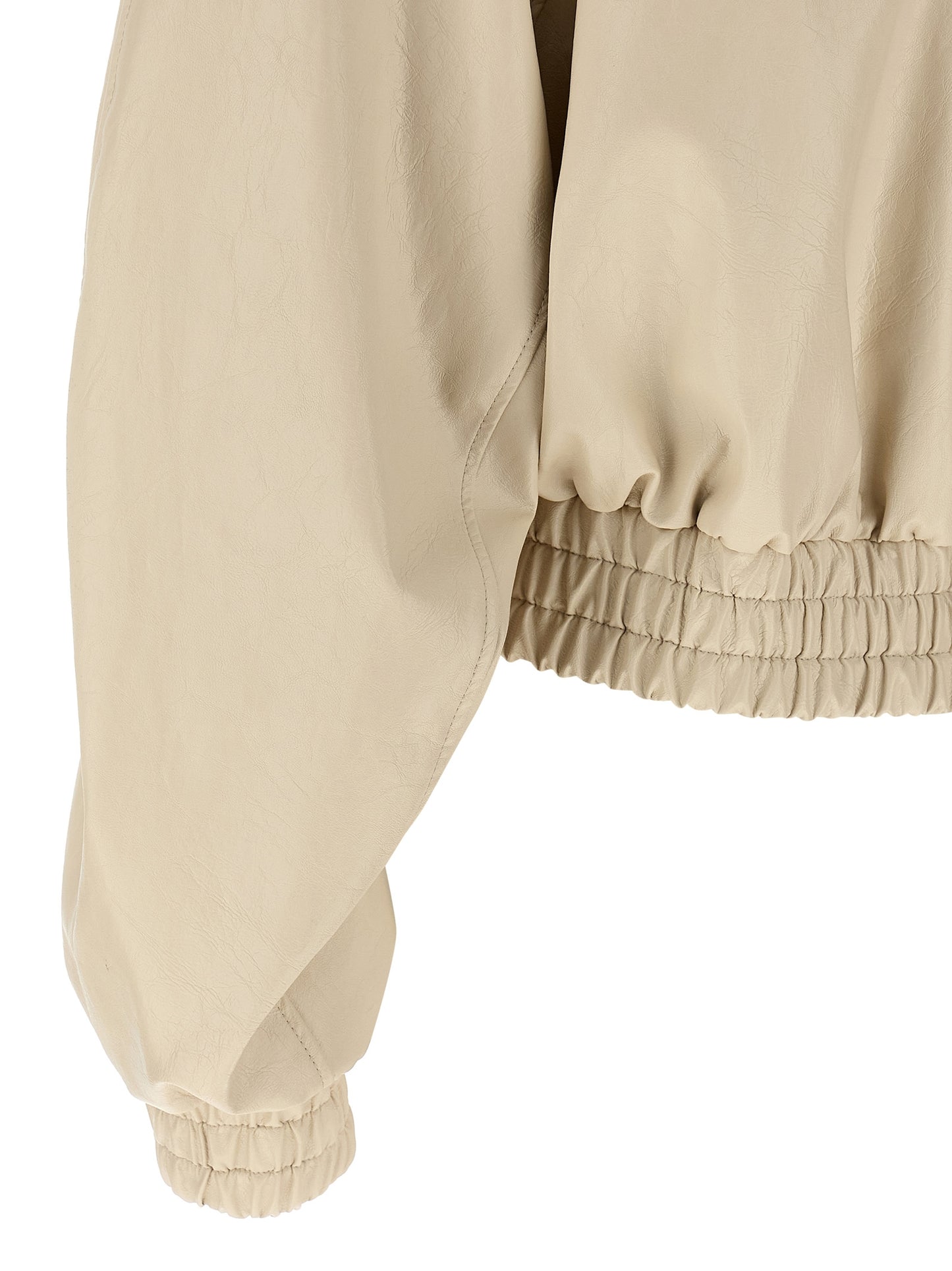 Bomber Jacket by The Andamane for women in polyester polyamide polyurethane leather & cotton beige features an on trend silhouette, showcasing refined pockets and a sophisticated for a truly on trend finish.