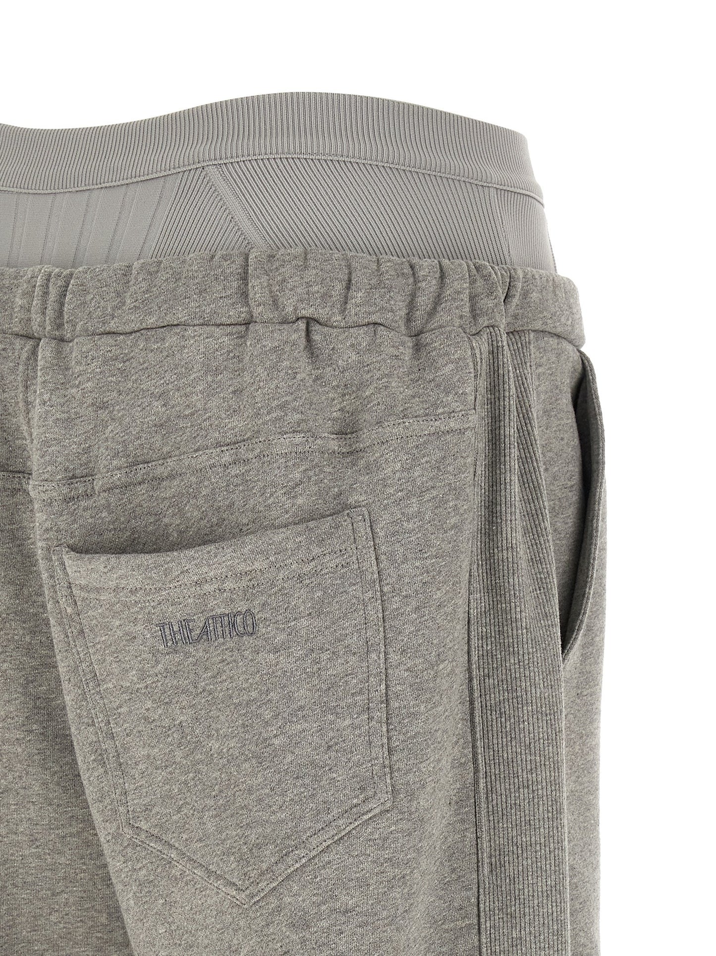 The Attico Women's Wide Cotton Joggers - Gray