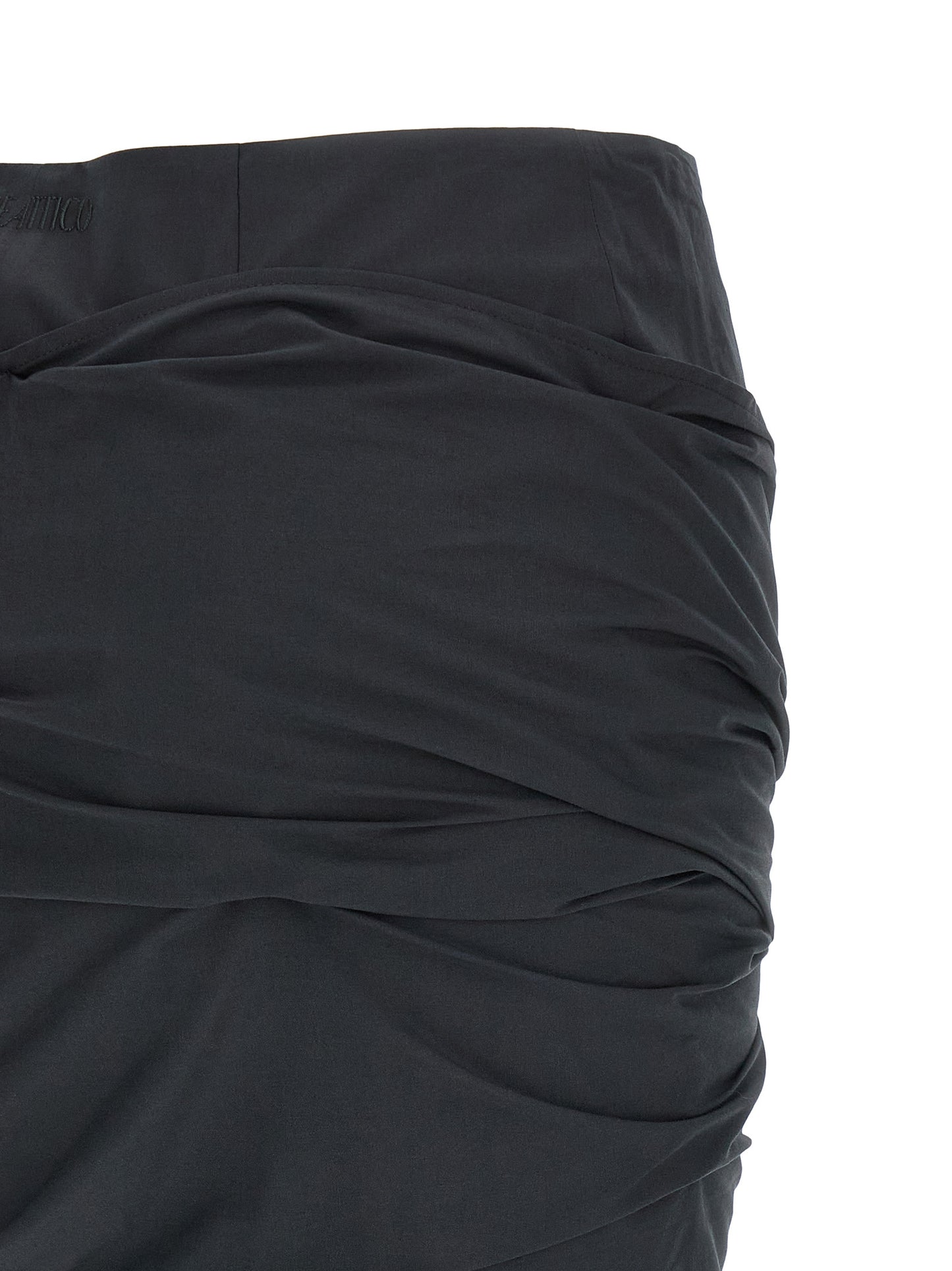 Skirt by The Attico for women in stretch cotton black features an relaxed-yet-refined silhouette that elegantly showcases the Women's Stretch Cotton Skirt design and sophisticated mini long.