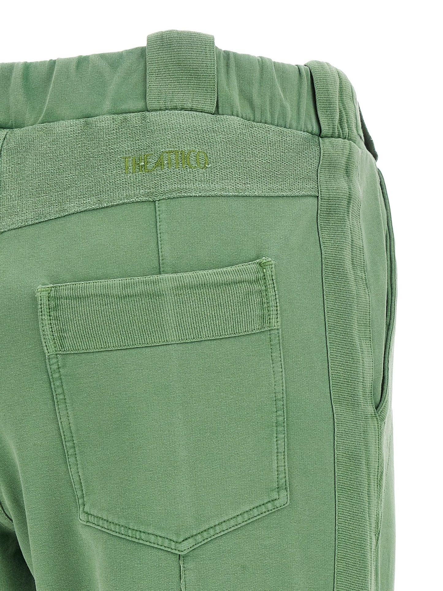 Casual Pants by The Attico for women in stretch cotton bicolour & green features a polished silhouette with a polished , reaching a polished long and finished with a polished .