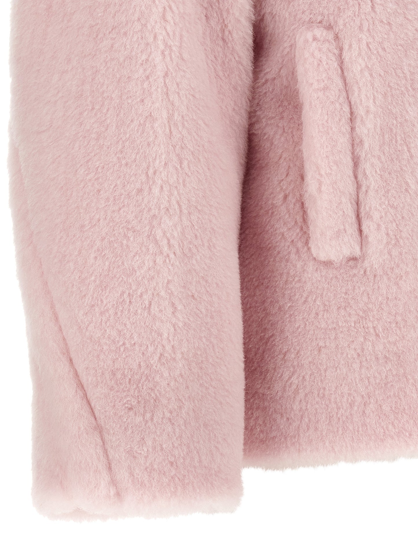 Max Mara Icon The Monogram Women's Silk Alpaca Wool & Leather Overcoat - Multicolor Pink Jacquard Monogram