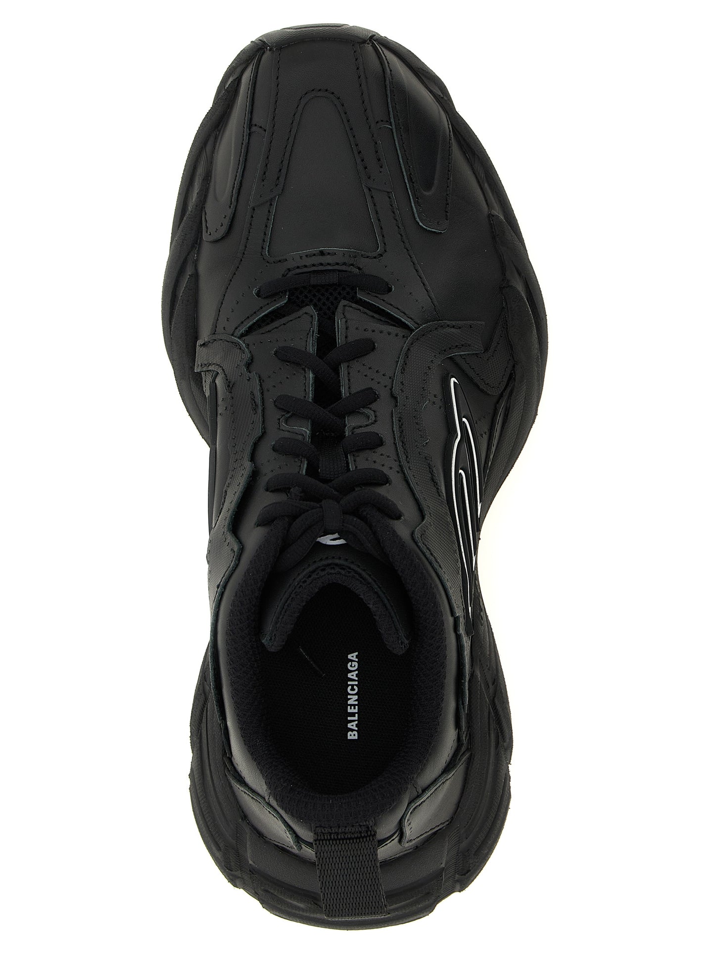 Athletic Sneakers by Balenciaga for women in calfskin leather & polyester black showcases an impeccable silhouette, defined by an impeccable athletic style design that perfectly captures the essence of the Icon Women's Athletic Calfskin Leather & Polyester Sneakers.