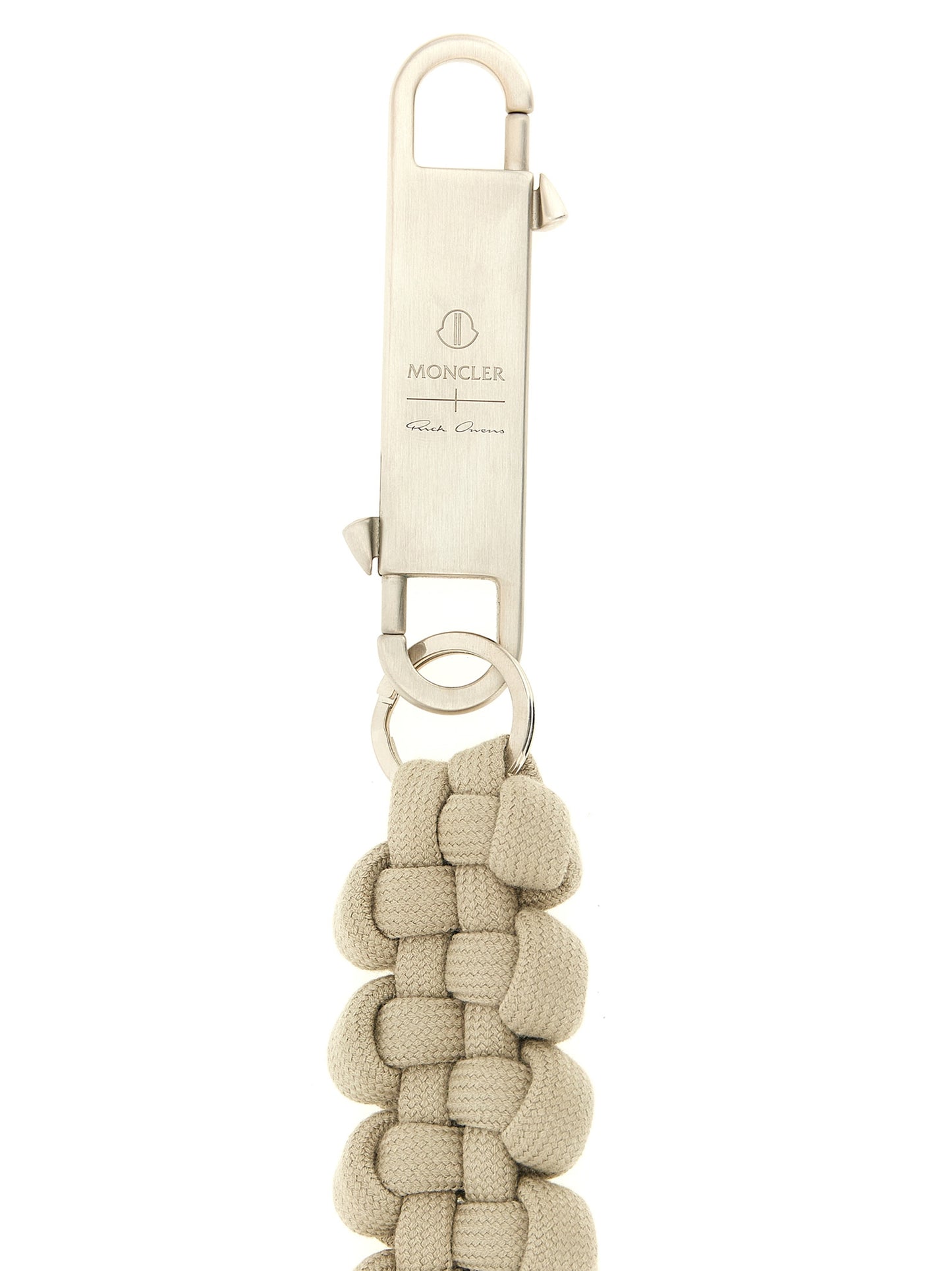 Keychain by Rick Owens for men in lambskin leather gray showcases a sleek silhouette, detailed with a and finished with .