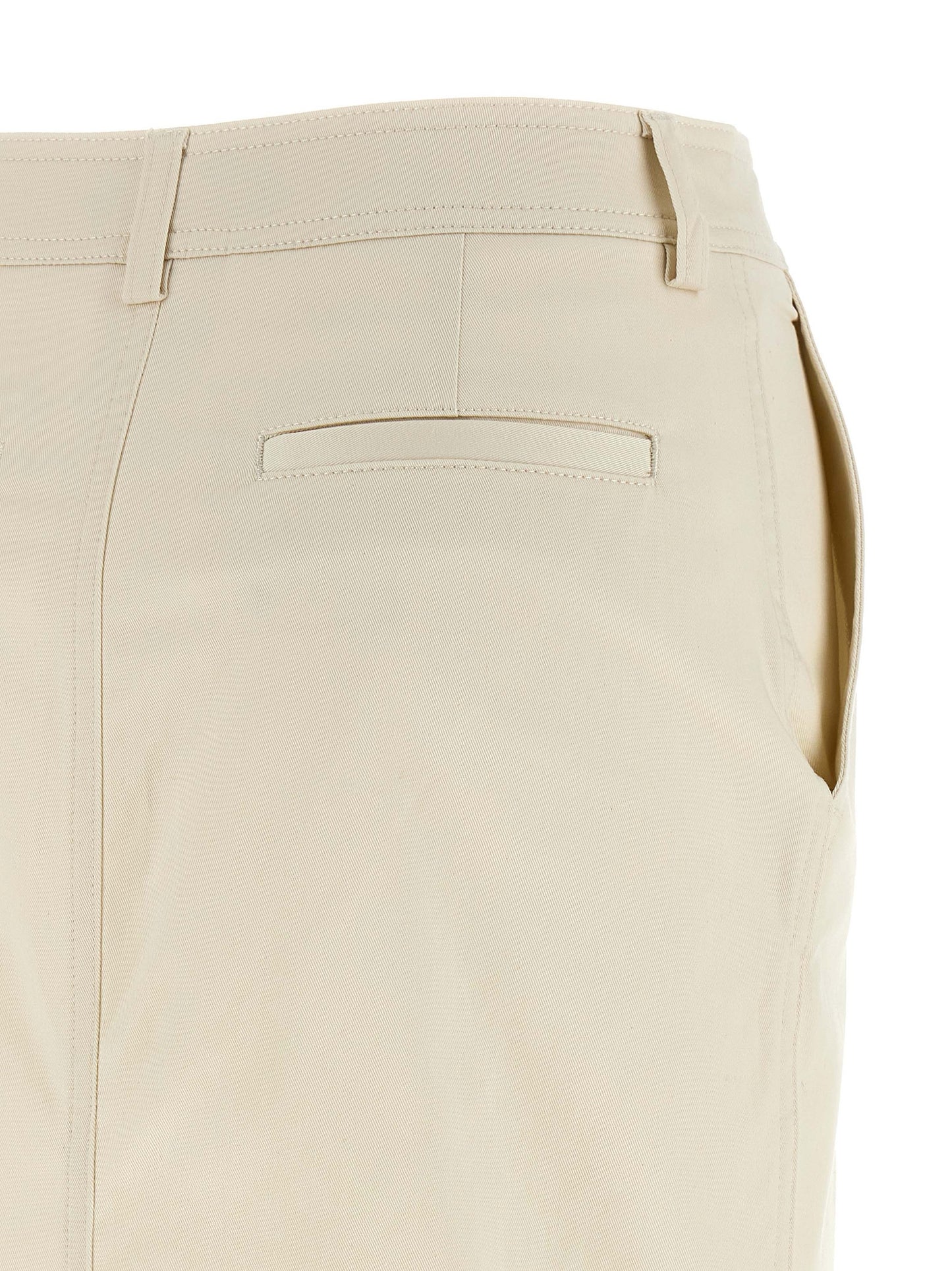 Skirt by THELATEST for women in stretch cotton white features a captivating silhouette, showcasing the captivating Women's Sheath Stretch Cotton Skirt design with a sophisticated midi for a captivating look.