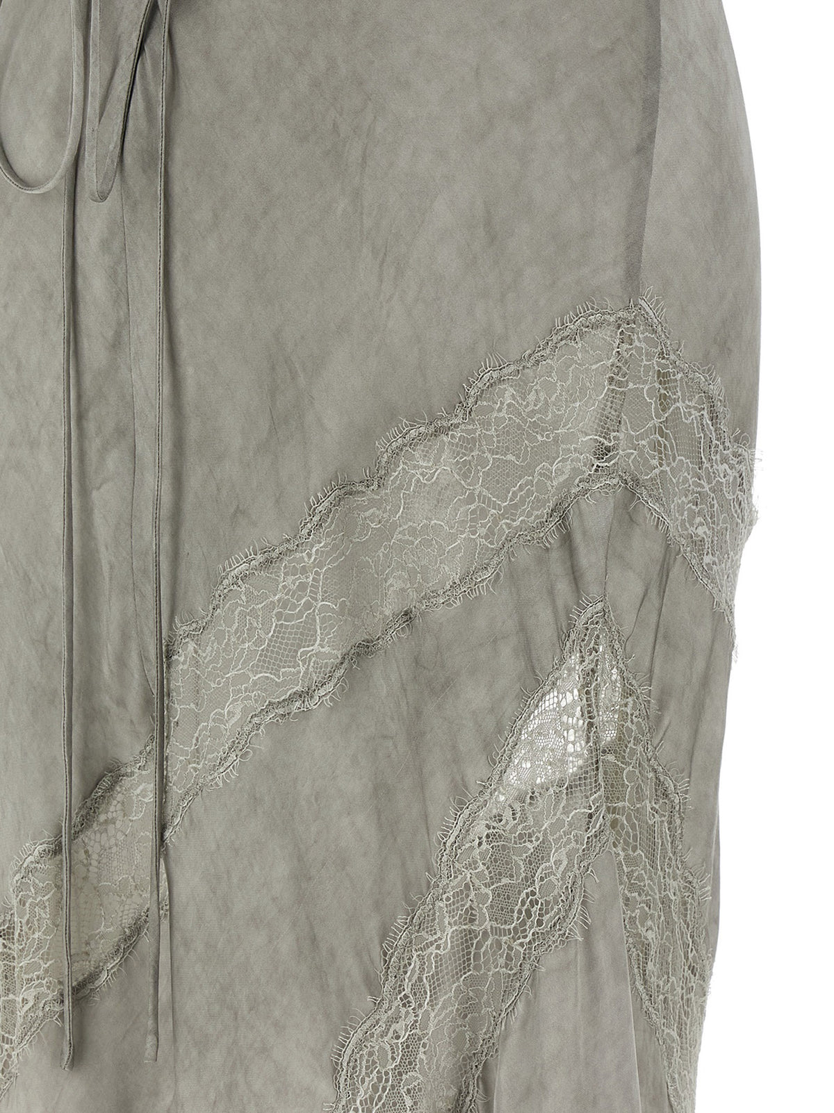 The Andamane Women's Mermaid Wide Neck Satin Viscose Long Dress - Gray