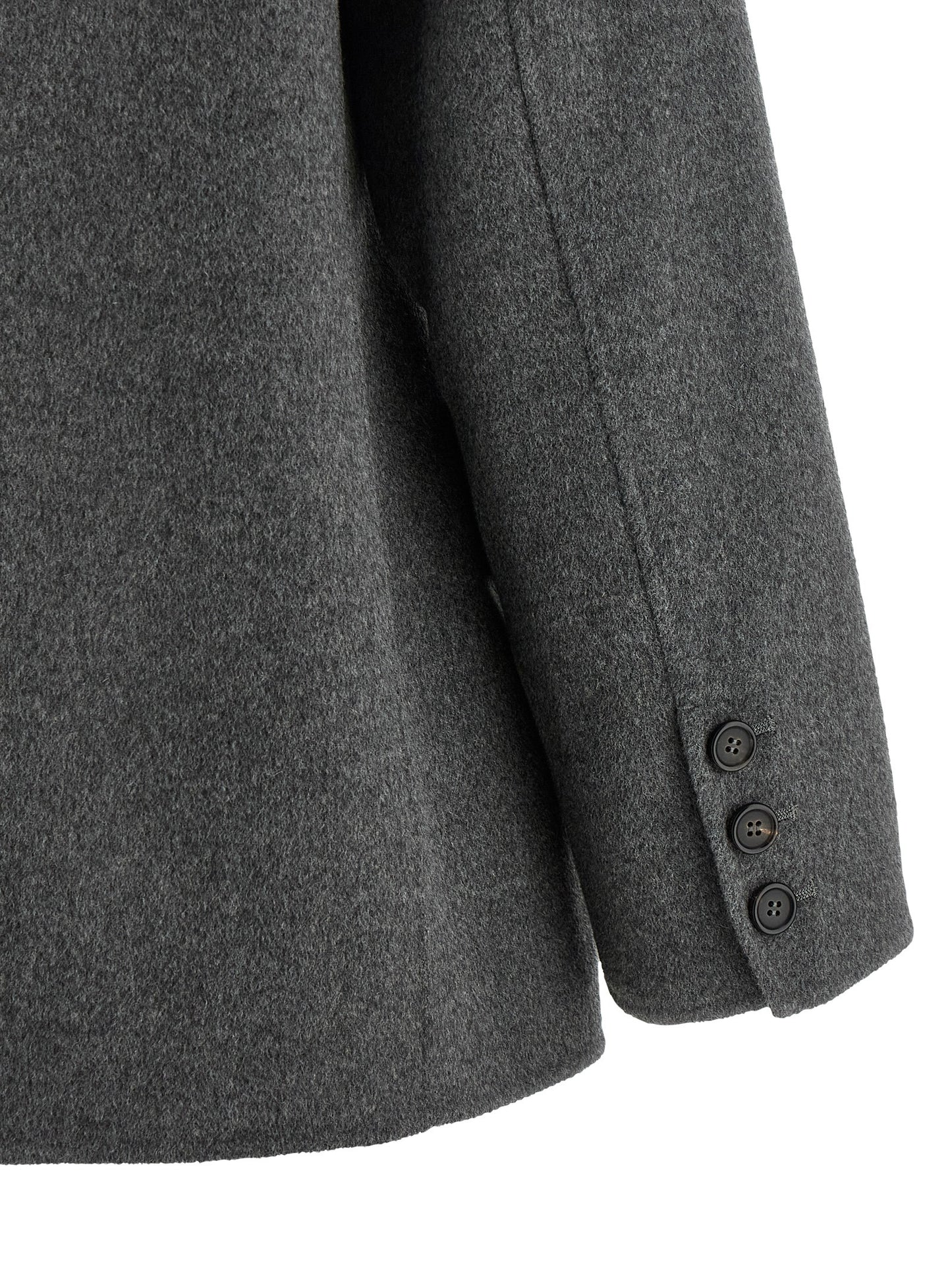Blazer by S Max Mara for women in virgin wool gray showcases a polished silhouette, highlighted by a refined and polished for a sophisticated finish.