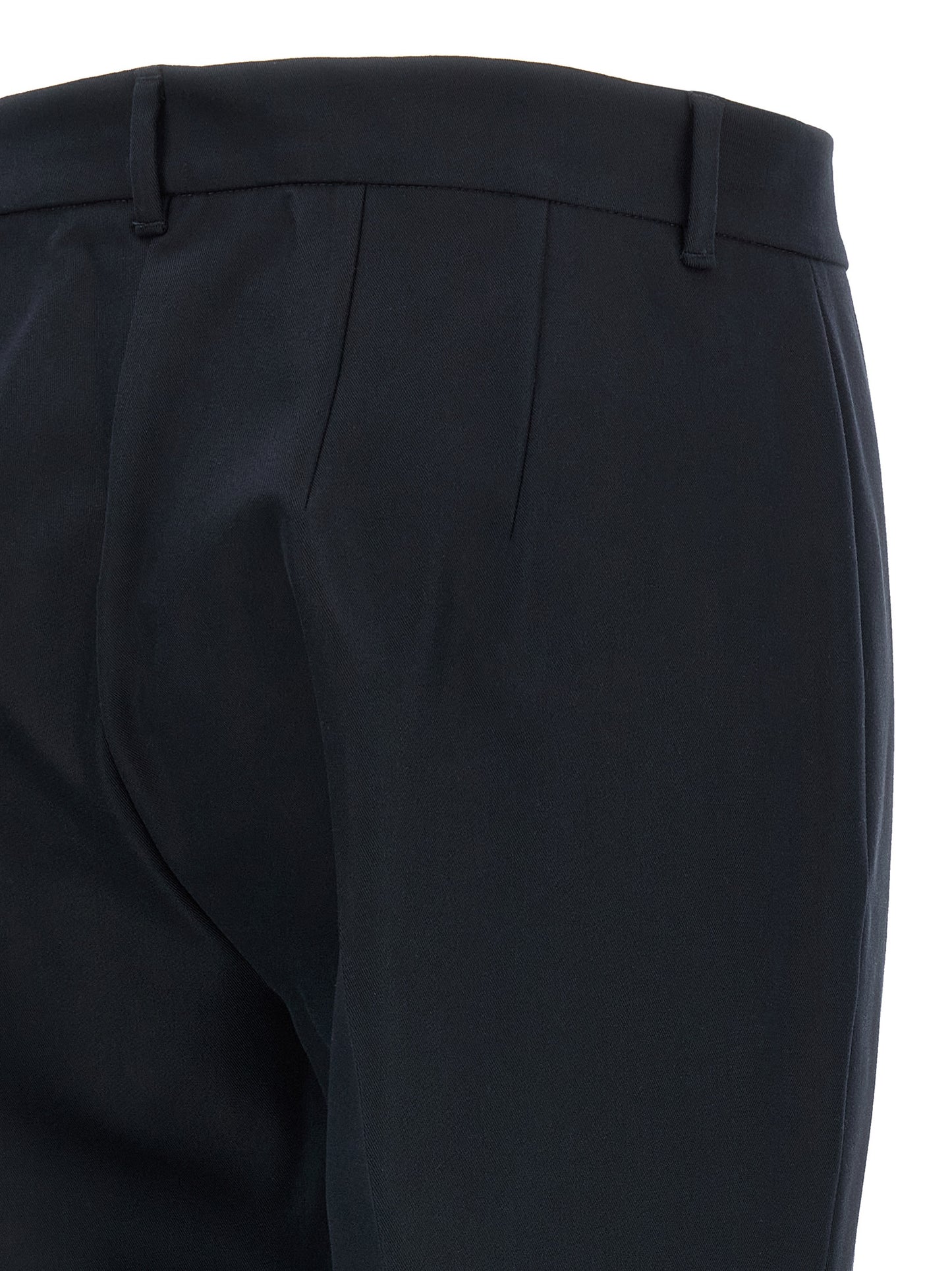 Trousers by S Max Mara for women in stretch viscose cotton blue features an on trend silhouette, showcasing a sophisticated flared & cropped with a cropped and for an on trend finish.