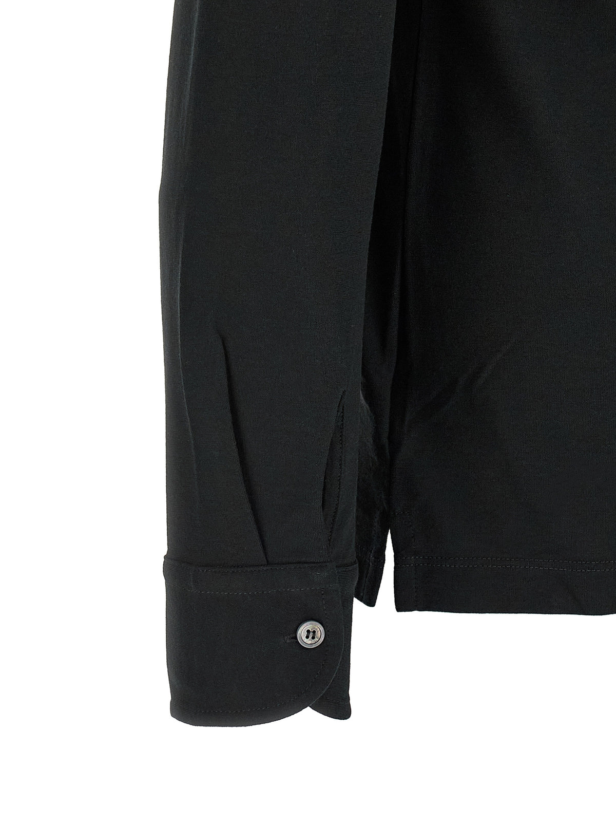Polo Shirt by ZANONE for men in cotton black presents a sleek silhouette, featuring a refined and for a sleek finish.