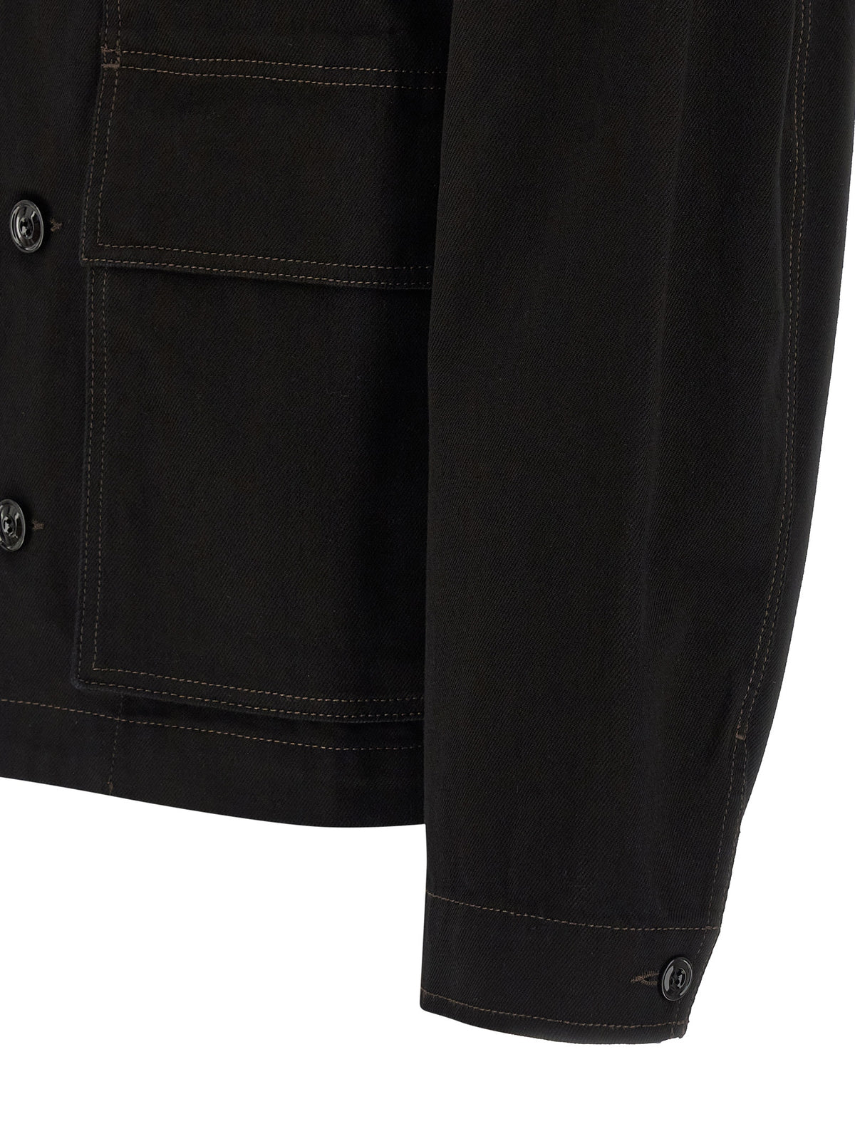 Lemaire Black Cotton Denim Jacket
