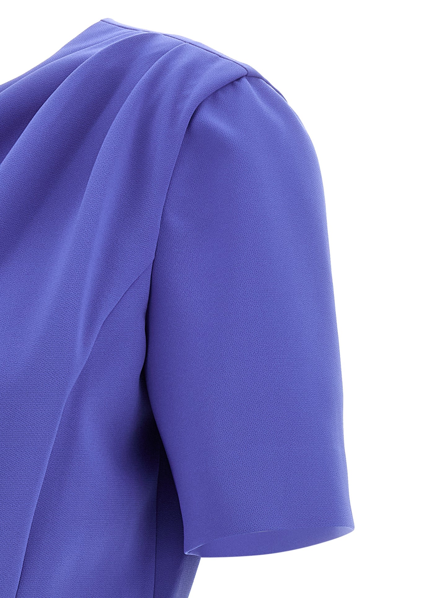 Dress by Carolina Herrera for women in polyester & polyurethane blue features an eye catching silhouette with a sophisticated , elegant , and a refined midi for a eye catching aesthetic.