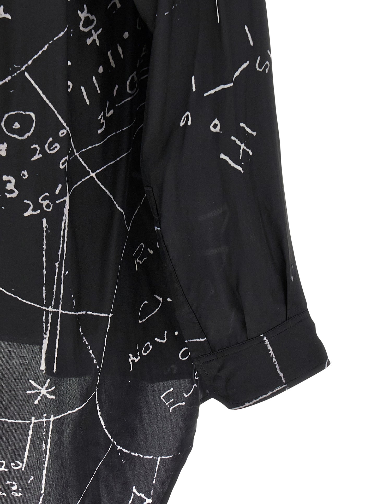 Shirt by Rick Owens for men in viscose & cupro black & patterned features an polished silhouette, showcasing a sophisticated and detail for a truly polished finish.