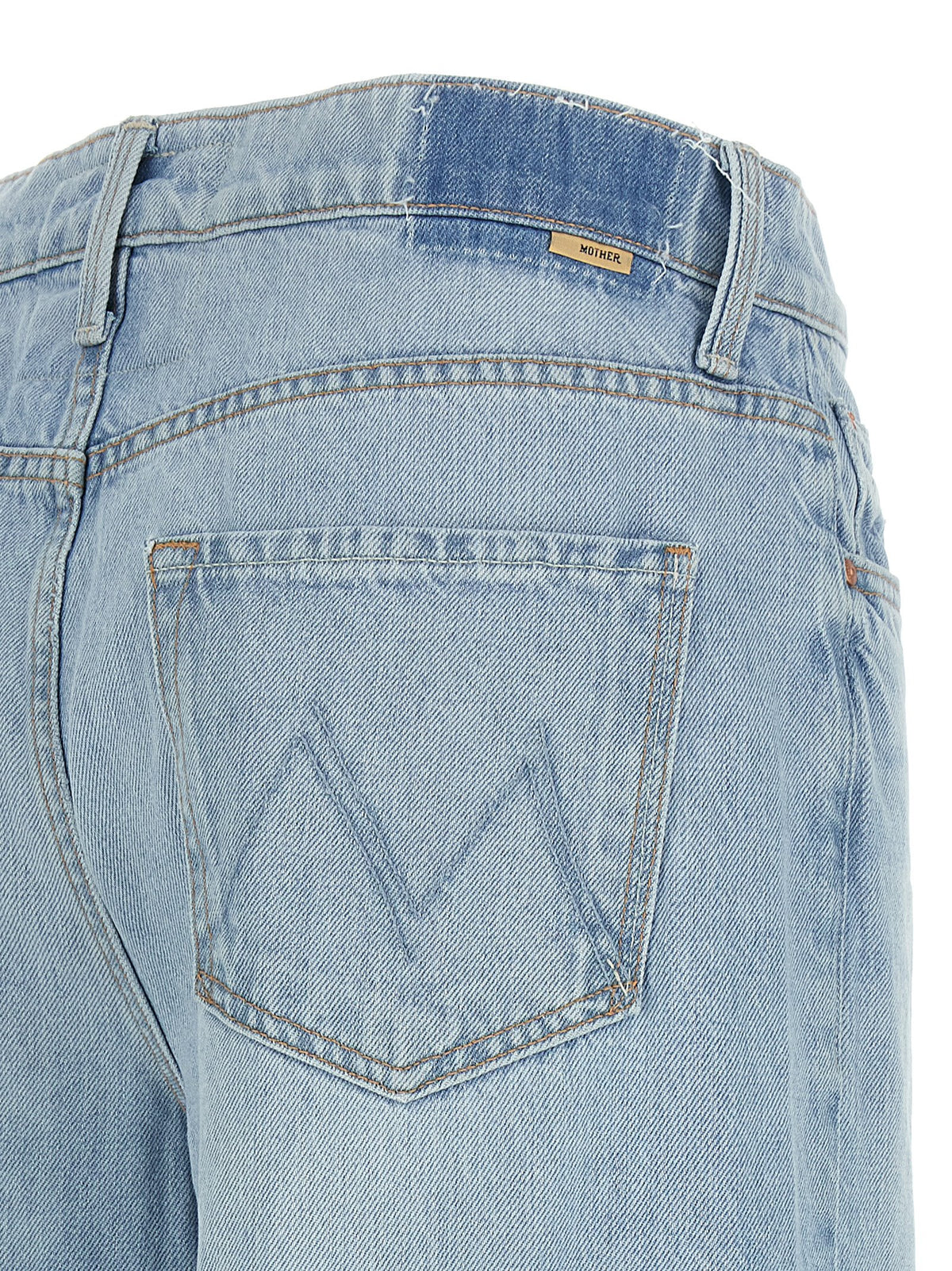Mother Denim Women's Relaxed Fit Denim Cotton Jeans - Light Blue