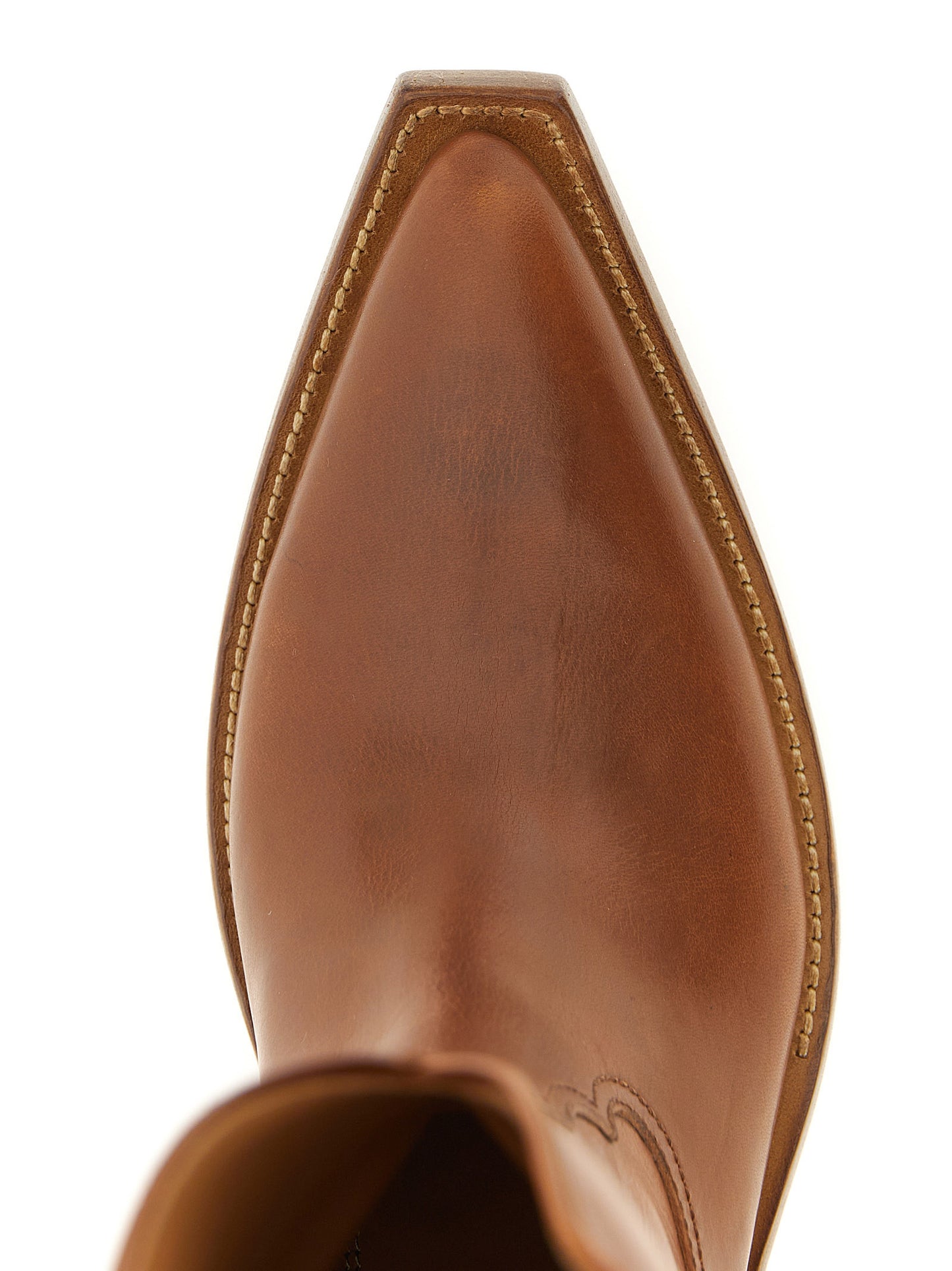 Wedge Chelsea Boots by Maison Margiela for women in bos taurus leather brown & signature features an enchanting design from the Women's Bos Taurus Leather Wedge Chelsea Boots collection, highlighting a enchanting wedge and pointed toe style for a refined look.