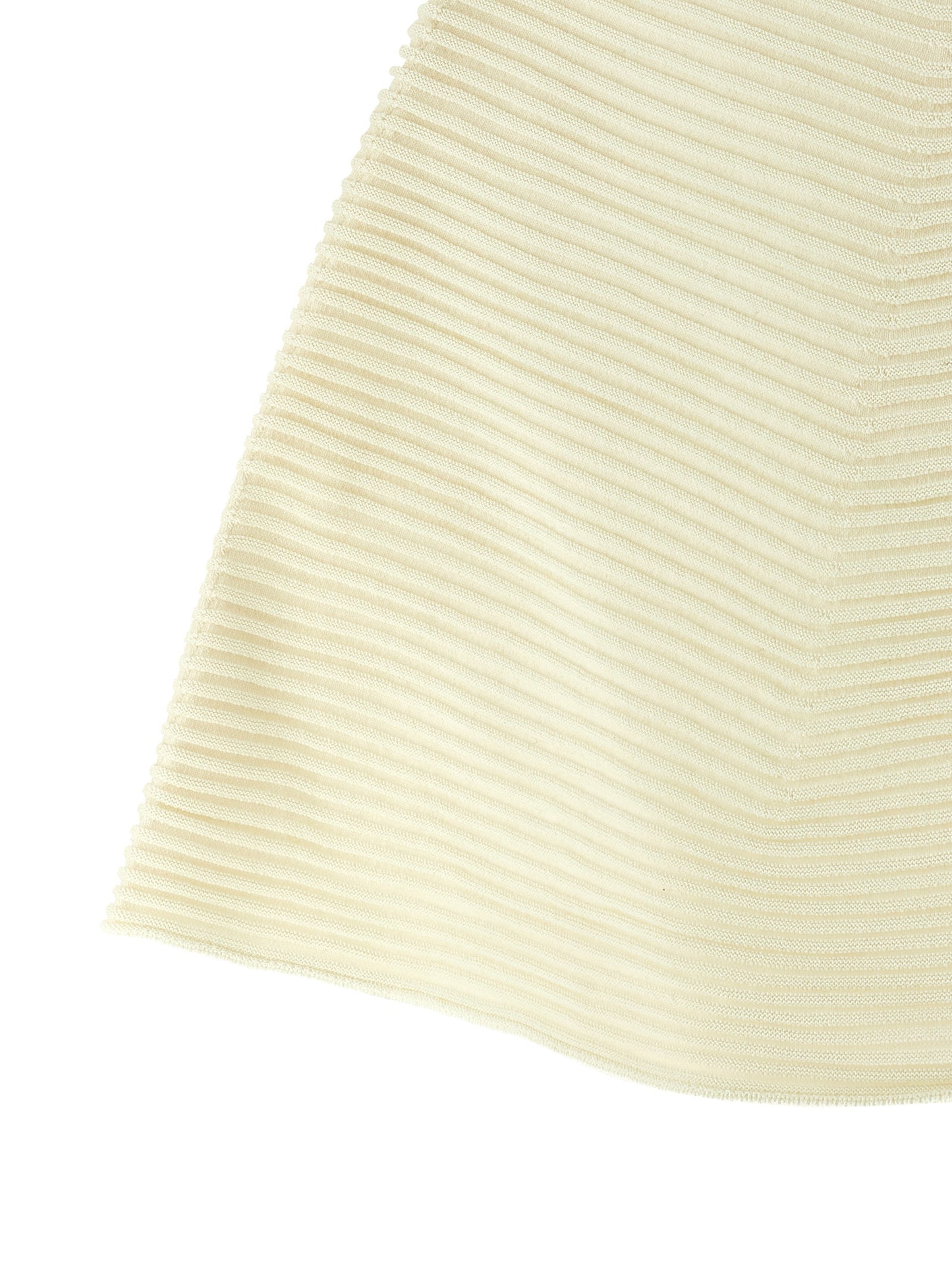 Issey Miyake Women's Flared Short-Sleeve Crew Neck Polyester & Nylon Dress - Bicolour Yellow