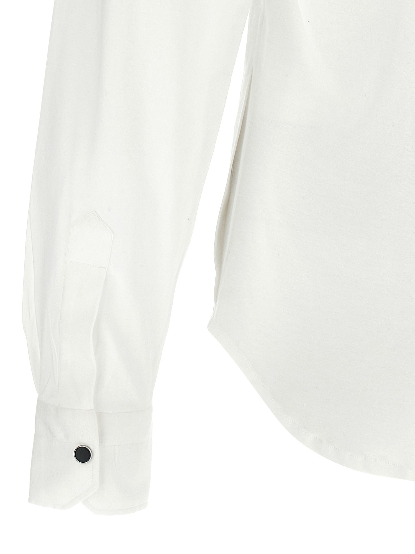 Shirt by Kiton for men in cotton white, featuring a nuanced and nuanced for a sophisticated finish.