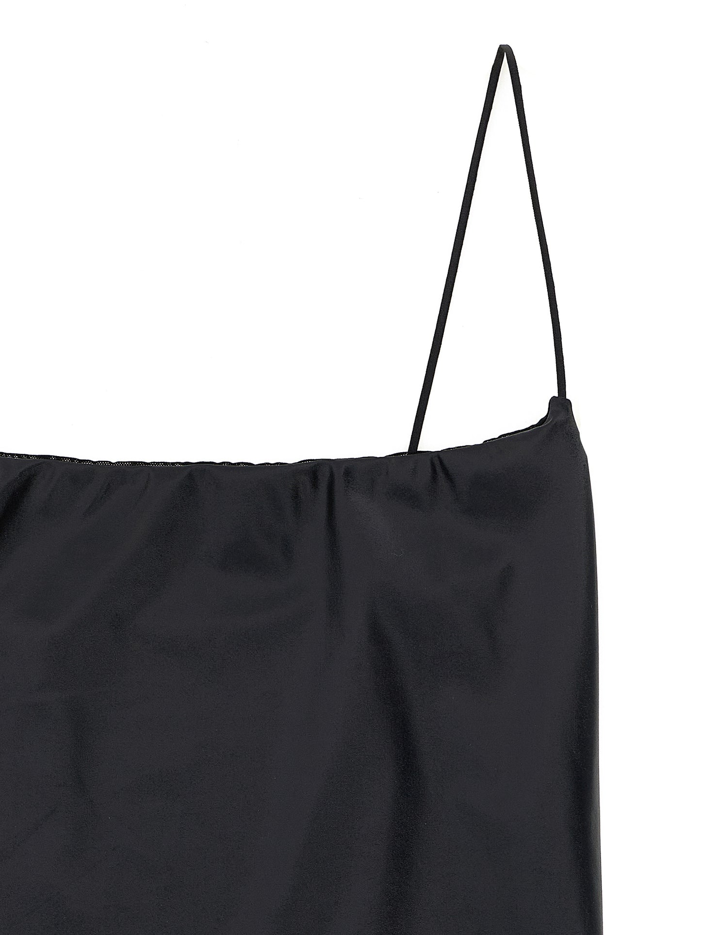 One-Piece Swimsuit by ALLIS for women in stretch polyester satin black & transparent features an magnificent silhouette that beautifully showcases the elegant Waves Women's Stretch Polyester Satin One-Piece Swimsuit design with a magnificent fit.