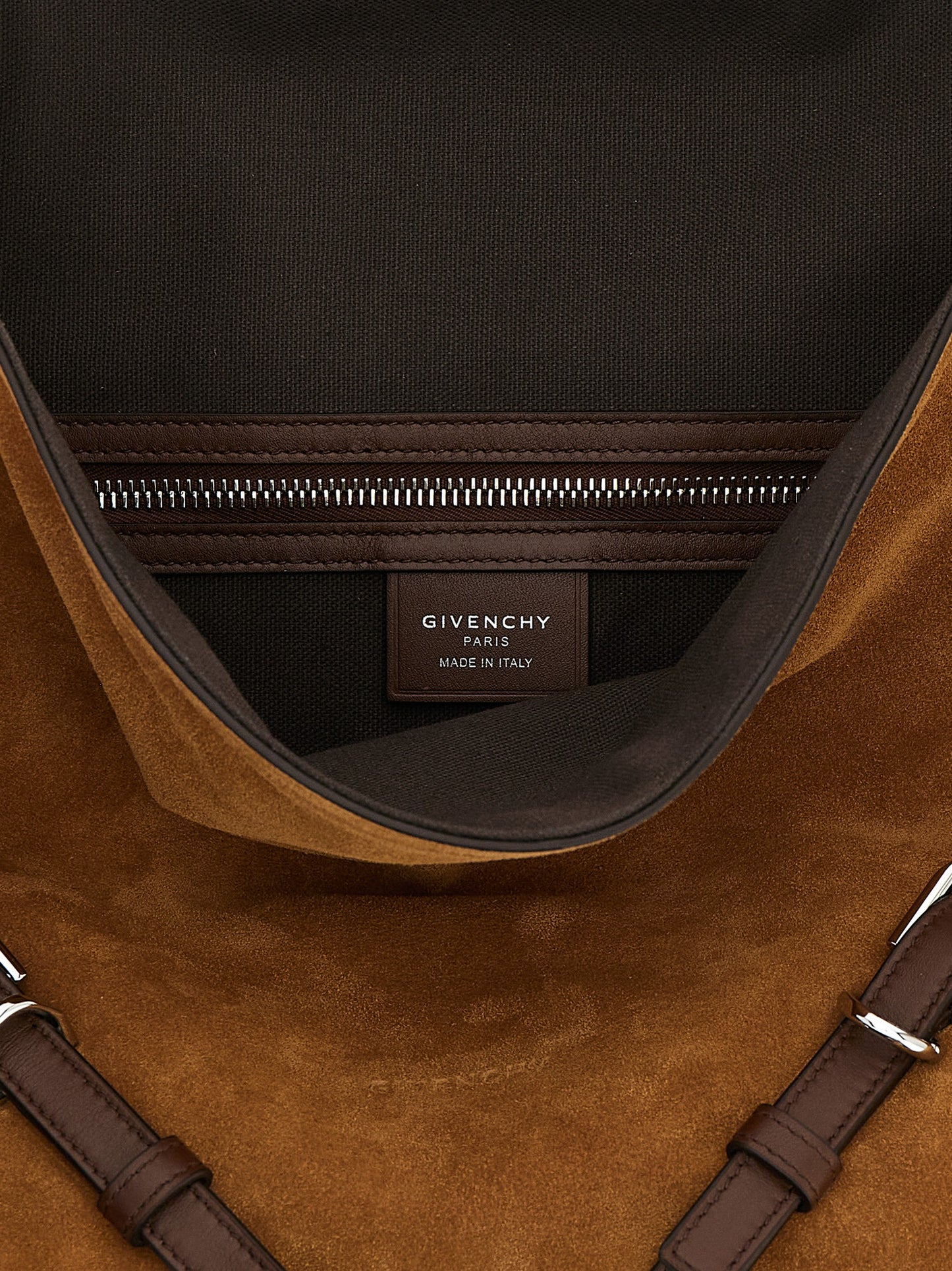 Medium Shoulder Bag by Givenchy for women in calfskin brown features a stately silhouette, showcasing a secure buckle, ample , and stately shoulder-strap, adjustable-strap & handle for a stately finish.