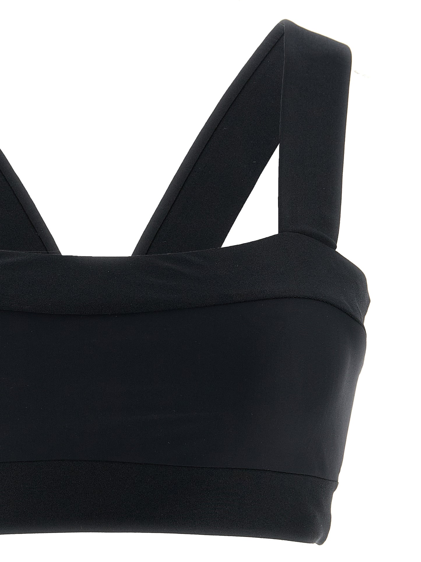 Swimwear Top by GOLDBERGH for women in stretch polyamide black features a refined silhouette, beautifully highlighting the premium cut and style of this Women's Stretch Polyamide Swimwear Top.