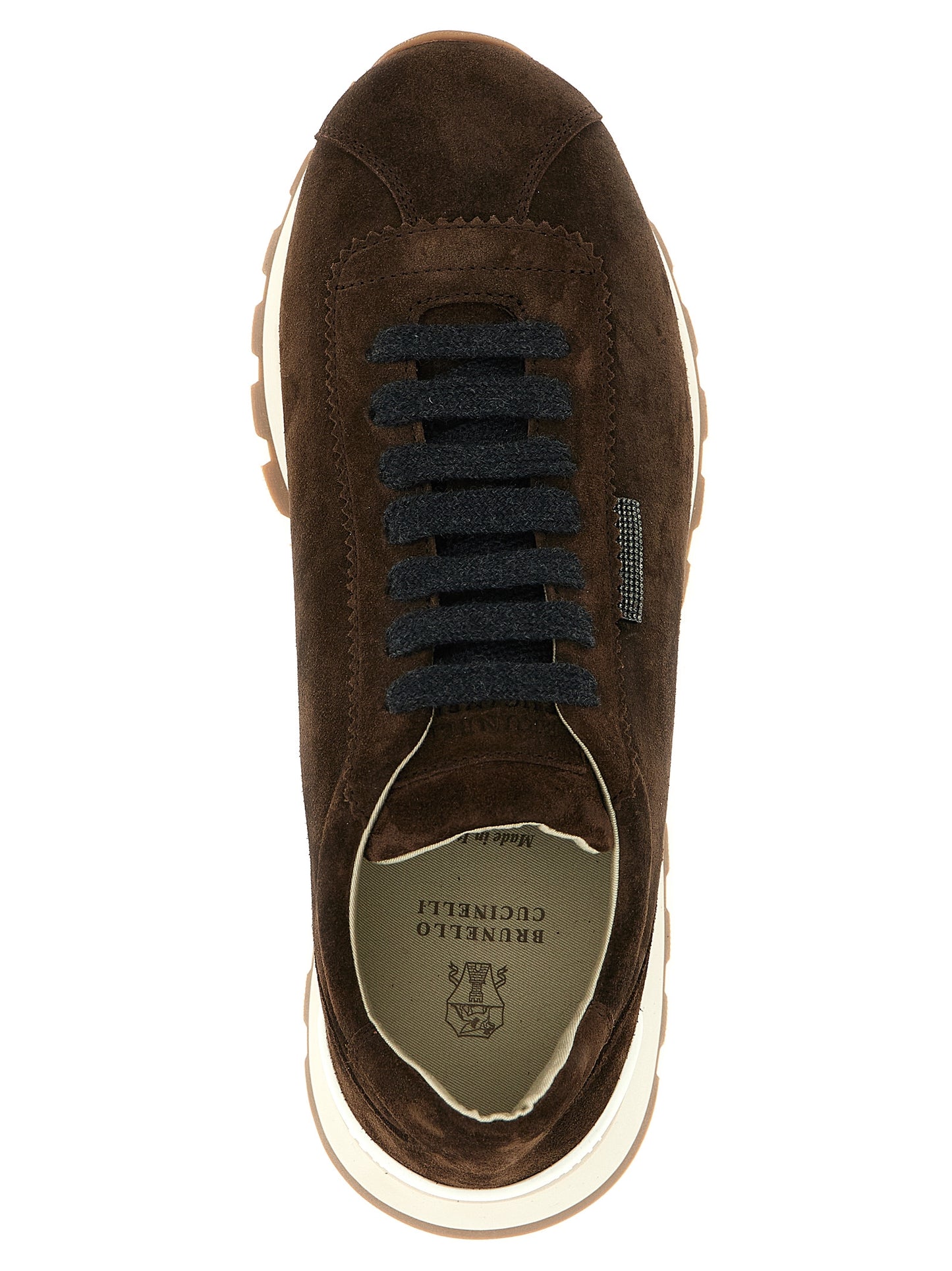 Athletic Sneakers by Brunello Cucinelli for women in bos taurus suede calfskin leather & tu brown features an effortless chic silhouette, showcasing the signature athletic style of the Women's Athletic Bos Taurus Suede Calfskin Leather & TU Sneakers collection with a truly effortless chic finish.