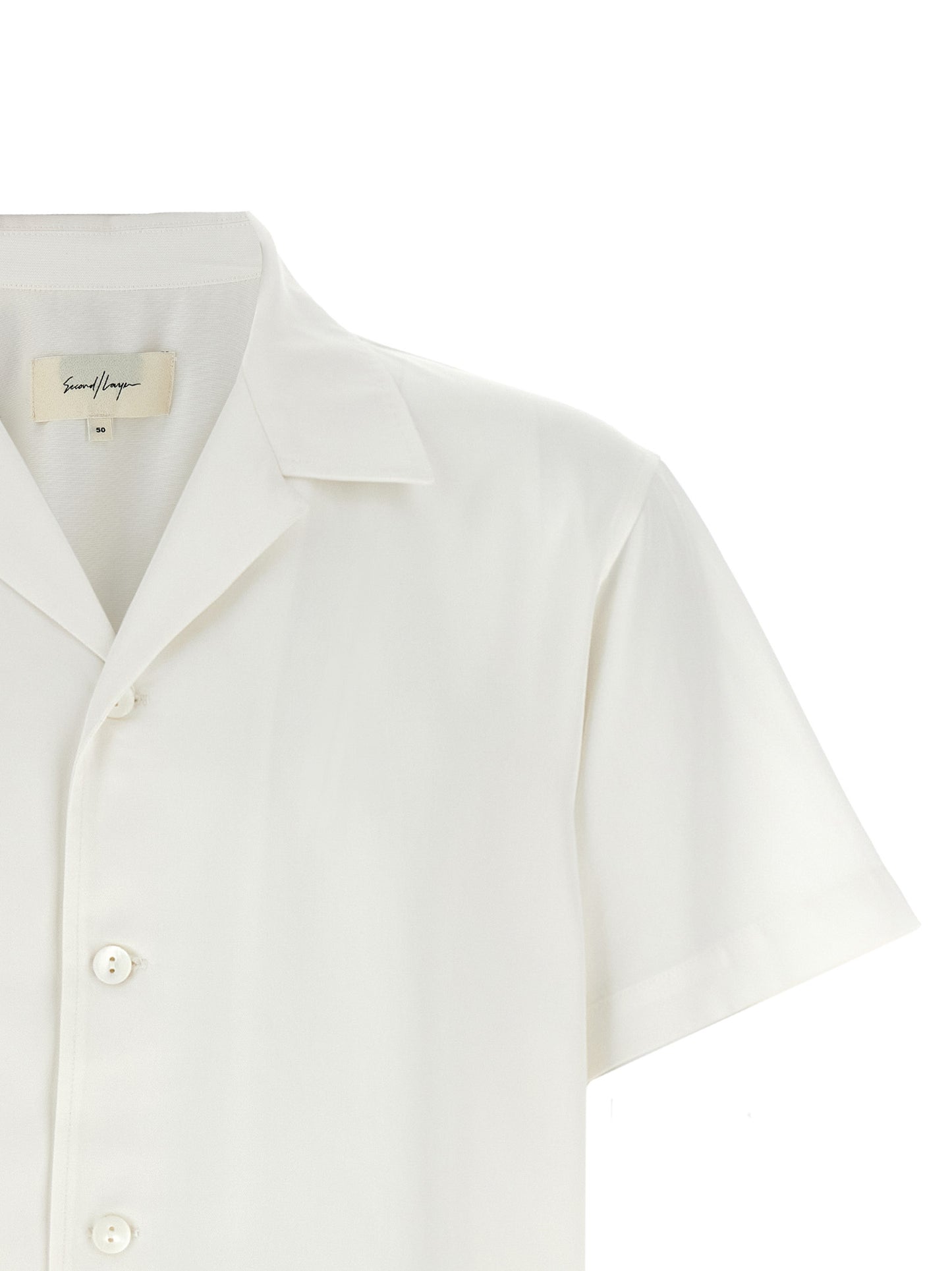 Shirt by SECOND/LAYER for men in lyocell white features an polished silhouette, showcasing a sophisticated and detail for a truly polished finish.
