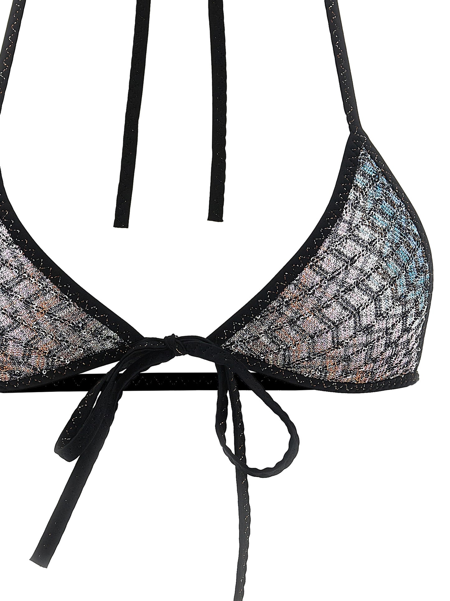 Bikini by Missoni for women in metallized fiber polyamide & sequins multicolor features a sultry chic silhouette, showcasing the sultry chic design of this Women's Metallized Fiber Polyamide & Sequins Bikini with a sultry chic fit.