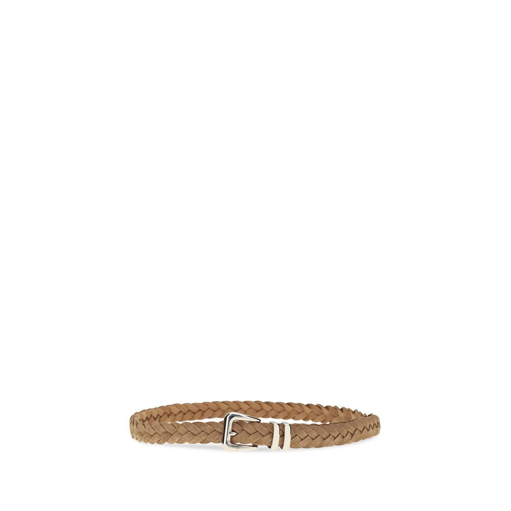 Belt by Brunello Cucinelli for men in bos taurus calf leather beige features an artisanal silhouette, showcasing the artisanal craftsmanship of the Bos Taurus Calf Leather Belt collection for a artisanal finish.