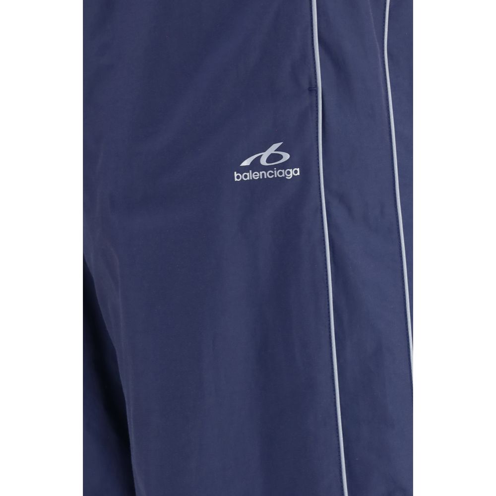 Activewear Pants by Balenciaga for men in polyamide cotton blue & print, featuring a athletic athletic & regular-fit and long with a athletic mid rise and high-performance reflective.