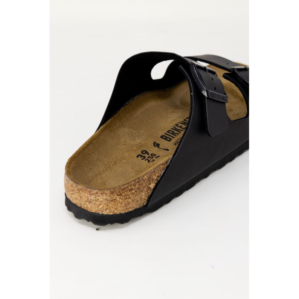 Birkenstock Women's Nubuck Leather Slider Slippers - Black