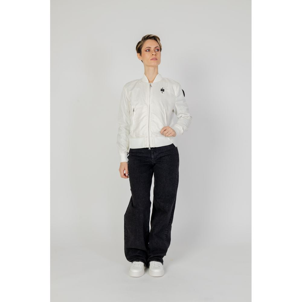 Bomber Jacket by Blauer for women in polyamide white presents a effortlessly chic silhouette, showcasing a sophisticated and premium lightweight & pockets for a truly effortlessly chic finish.