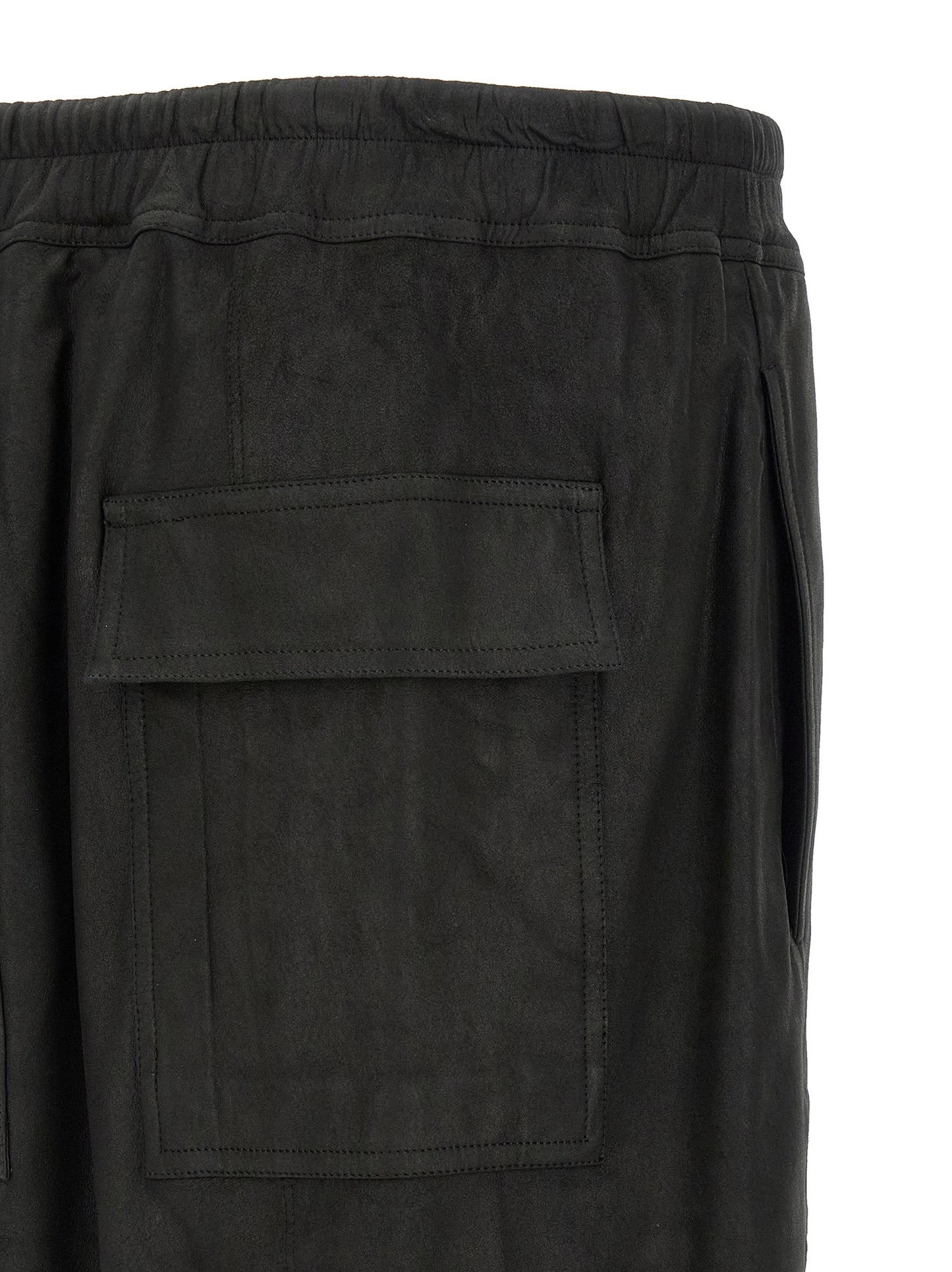 Rick Owens Men's Lamb Leather Bermuda Shorts - Black