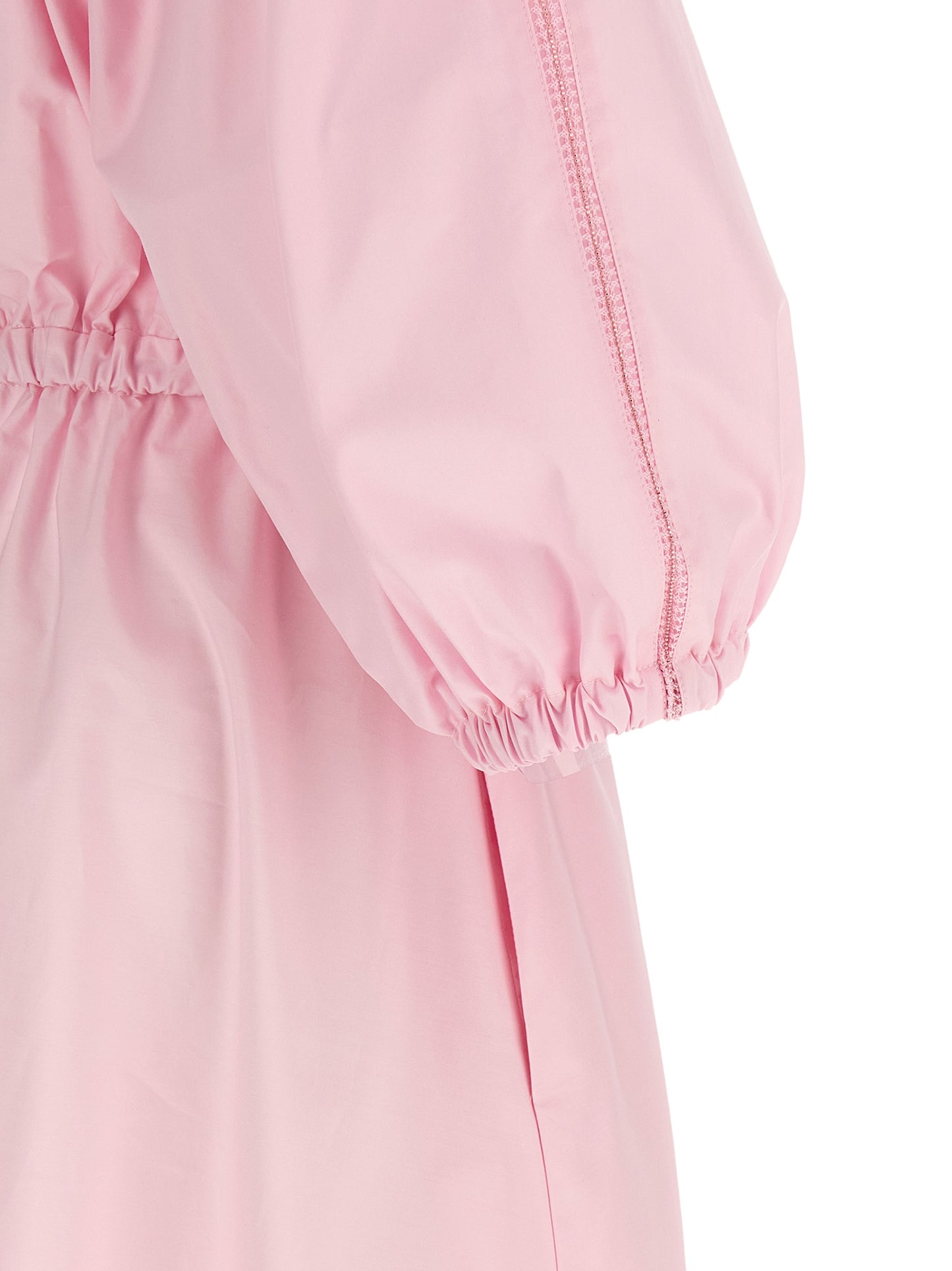 Fabiana Filippi Women's Long-Sleeve Round Neck Cotton Dress - Multicolor Pink