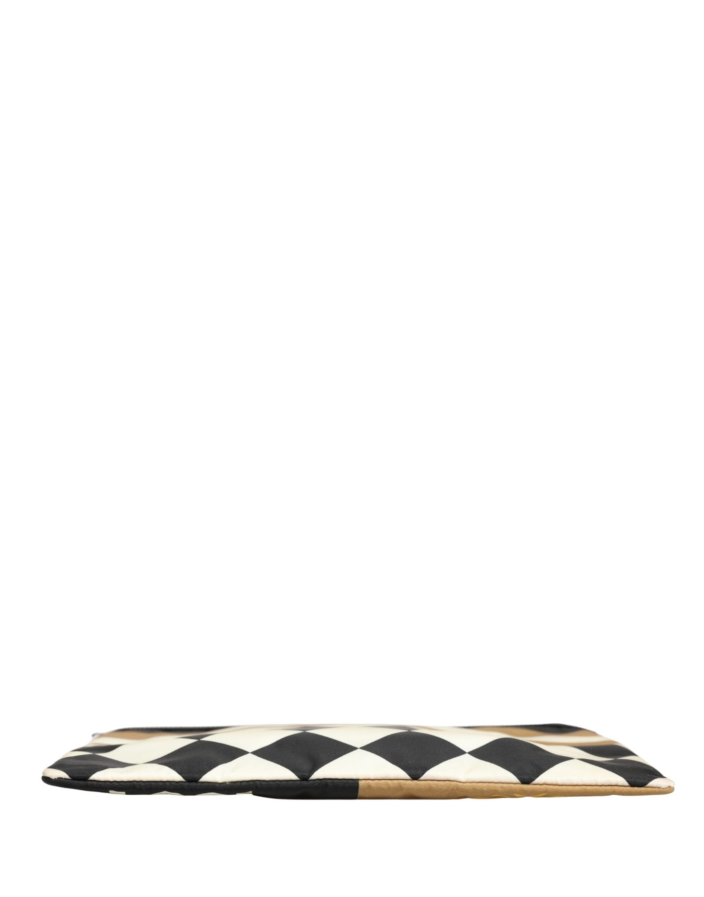 Clutch Handbag by Dolce & Gabbana for unisex in marabou wool gold, multicolor, silver, checkered & print showcases a sculptural silhouette, featuring a secure zipper, ample , and versatile for a sculptural finish.