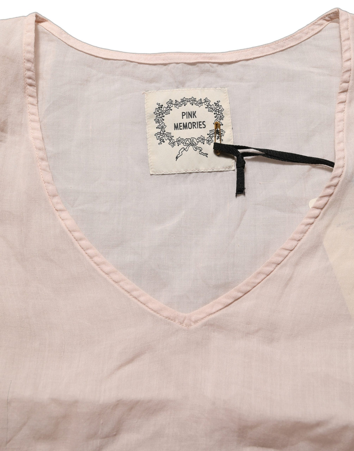 PINK MEMORIES Crochet Women's Long-Sleeve V Neck Cotton Lace Linen & Nylon Blouse - Pink