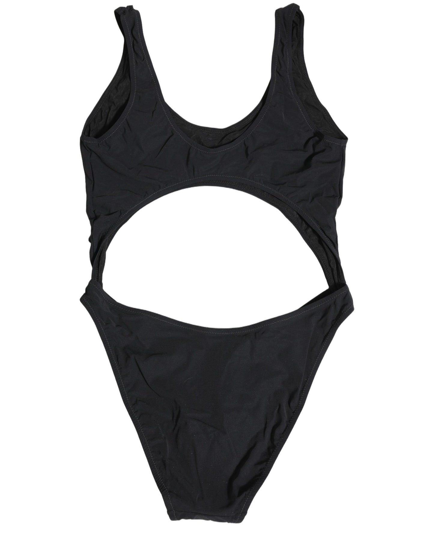 Dolce & Gabbana Black Cutout Logo One Piece Swimsuit Swimwear