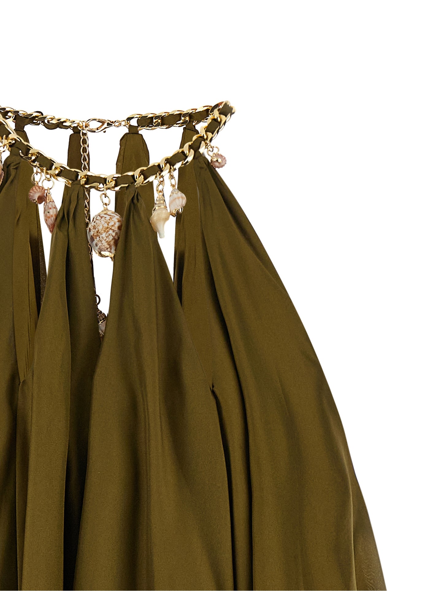 Blouse by Zimmermann for women in silk bicolour & green features an architectural silhouette with a refined and elegant for a architectural look.