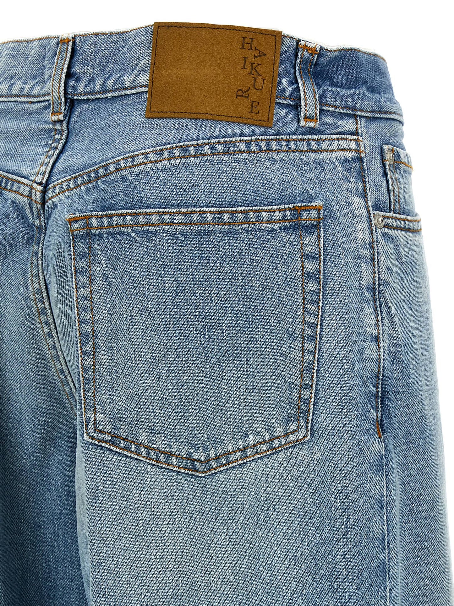 Jeans by Haikure for women in lyocell & denim cotton light-blue presents a refined pantology silhouette, artfully defined by a refined pantology straight-leg & wide, long, and a sophisticated high rise.