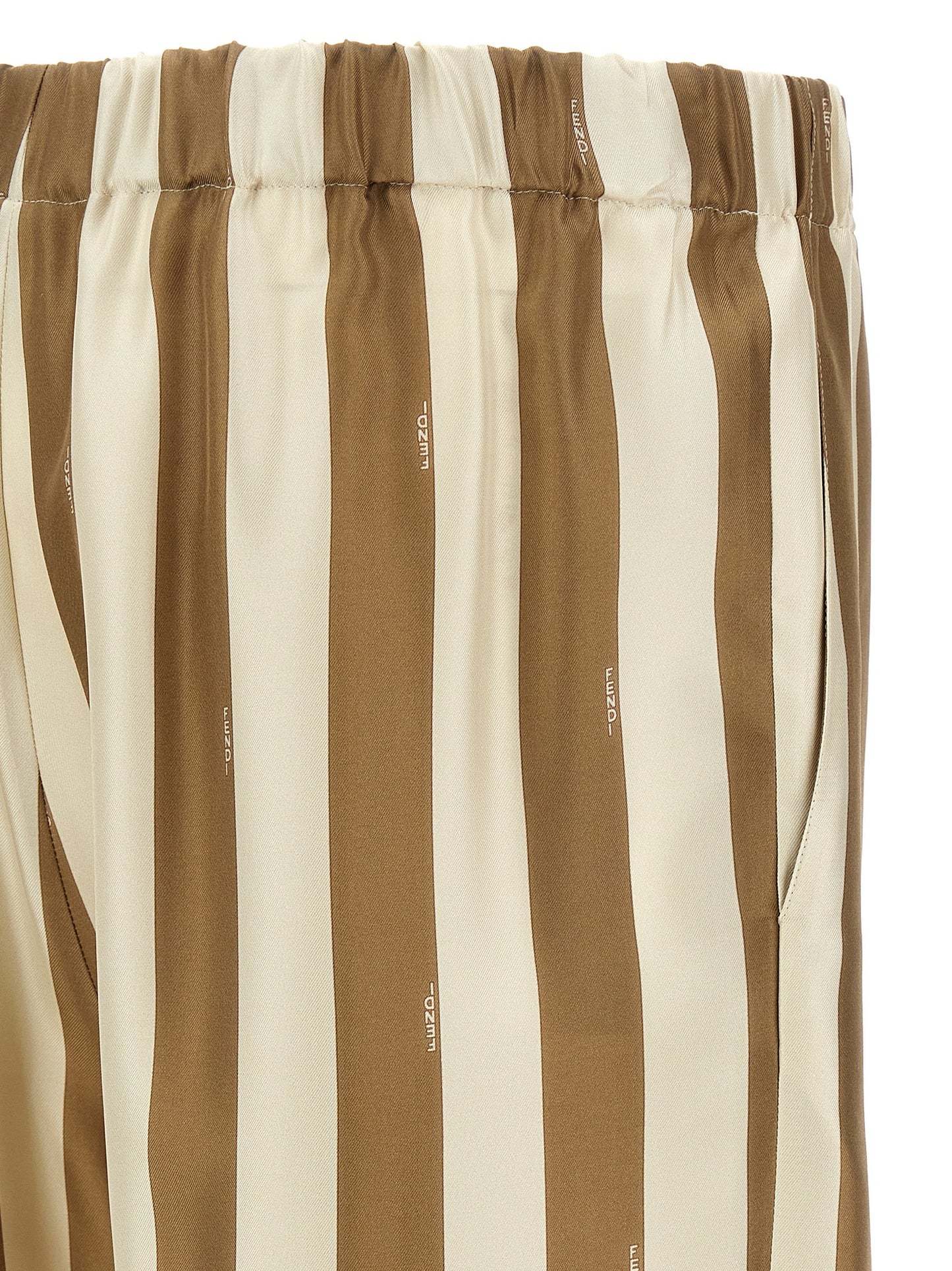 Bermuda Shorts by Fendi for men in silk beige & striped showcases a on trend silhouette, featuring a tailored with a classic short and sophisticated for a on trend finish.
