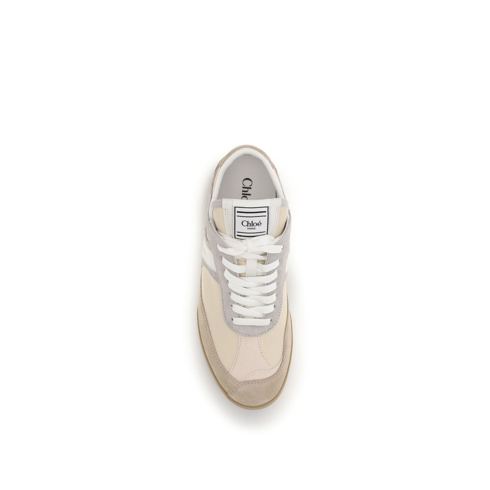 Athletic Sneakers by Chloé for women in bos taurus calf suede leather beige features an exquisite silhouette, showcasing the premium athletic style of the Women's Athletic Bos Taurus Calf Suede Leather Sneakers with an exquisite finish.