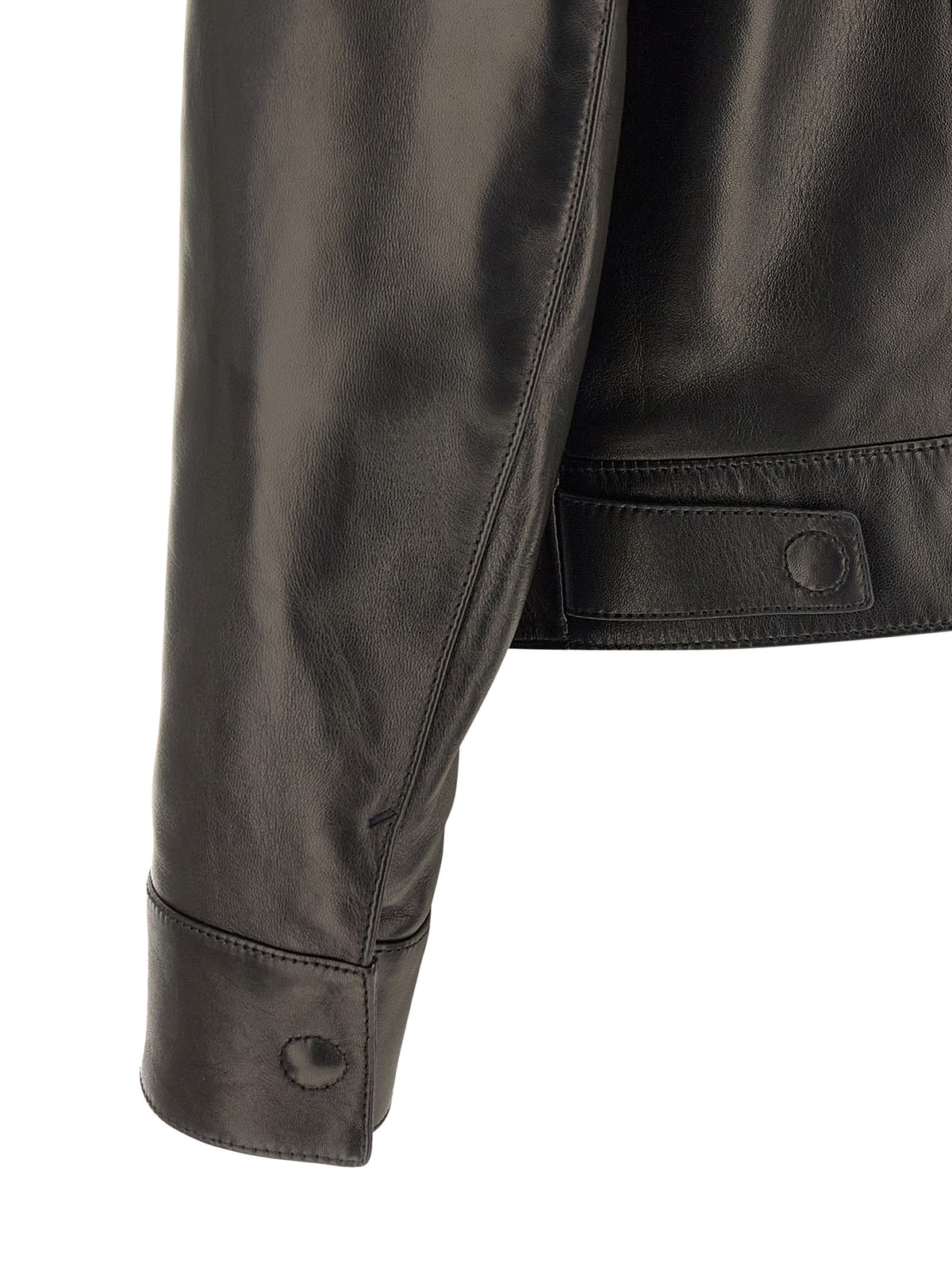 Tom Ford Men's Blouson Lamb Leather Jacket - Black