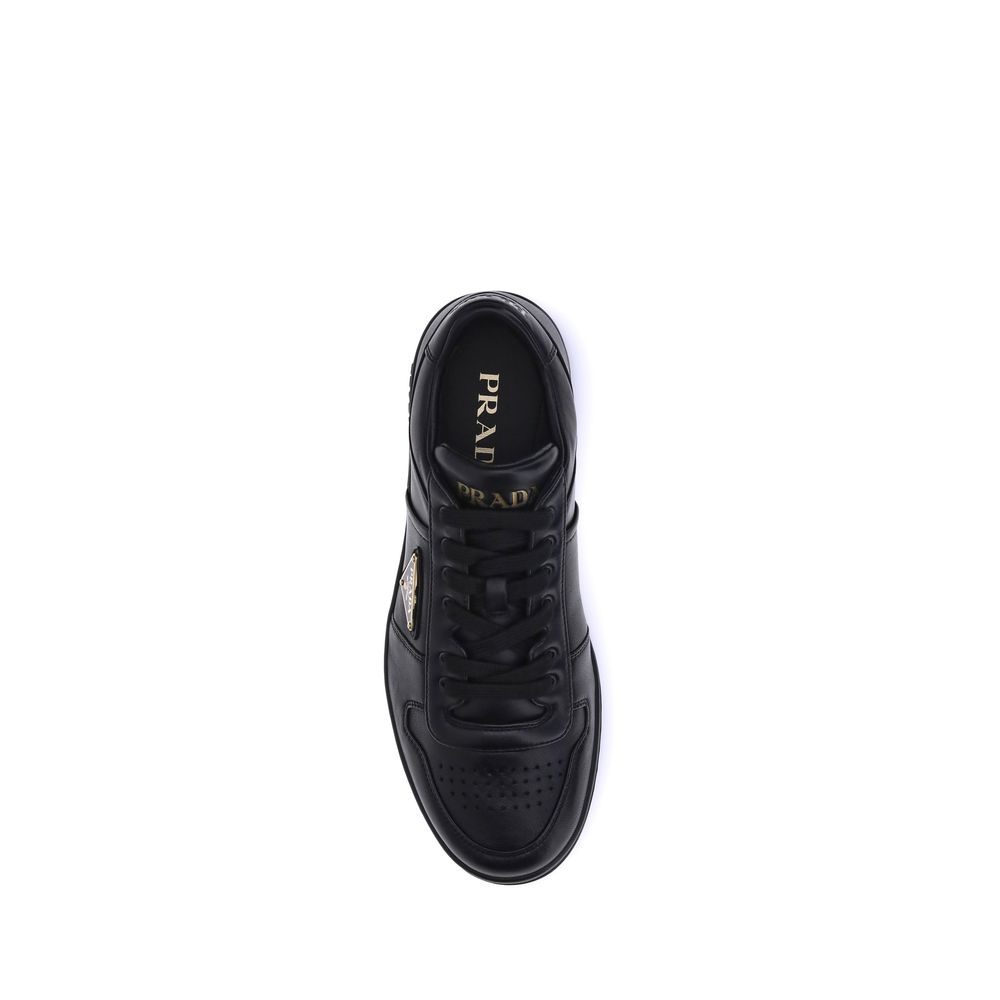 Sneakers by Prada for men in bos taurus calf leather black features an timeless silhouette from the Men's Low Top Bos Taurus Calf Leather Sneakers collection, showcasing a signature low-top style with an timeless finish.