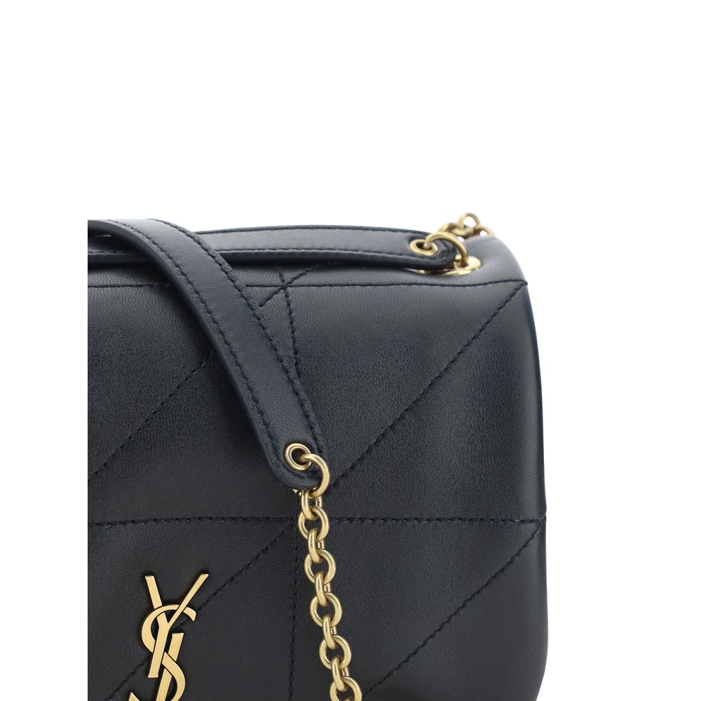 2-in-1 Shoulder & Crossbody Flap Bag by Saint Laurent for women in lambskin leather black & signature presents a versatile silhouette, showcasing a secure flap & magnetic and versatile with versatile crossbody-strap & shoulder-strap for a sophisticated look.