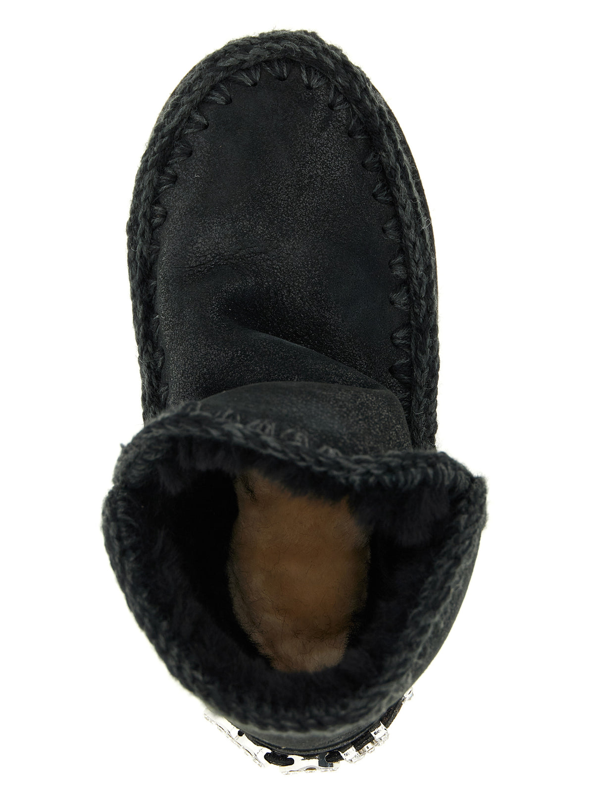 Ankle Winter Boots by Mou for women in suede sheep leather & fur black showcases a impeccable silhouette as Women's Suede Sheep Leather & Fur Ankle Winter Boots, artfully defined by a impeccable and a impeccable .